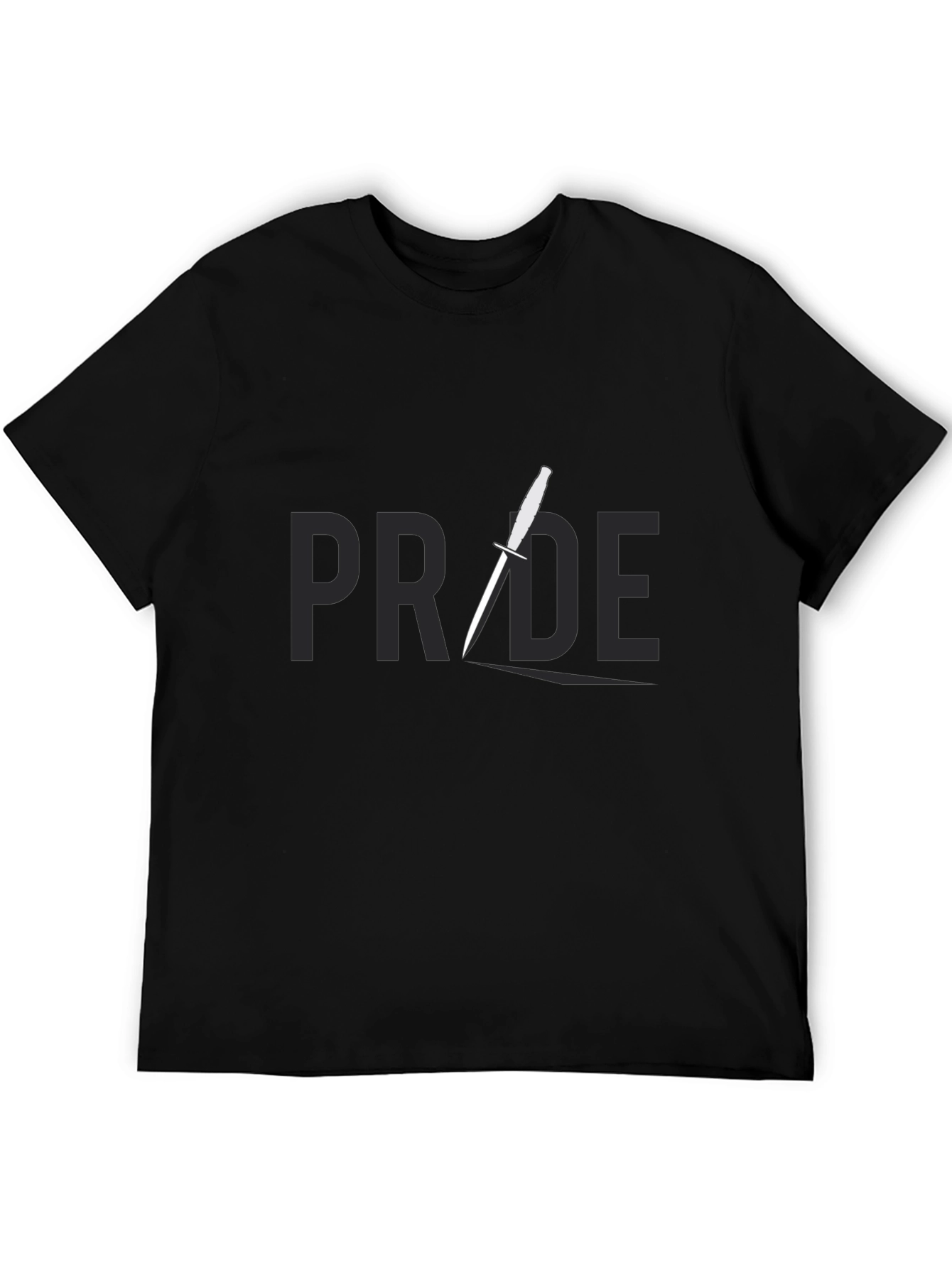 Pride Dagger Graphic Tee - Black Cotton T-Shirt