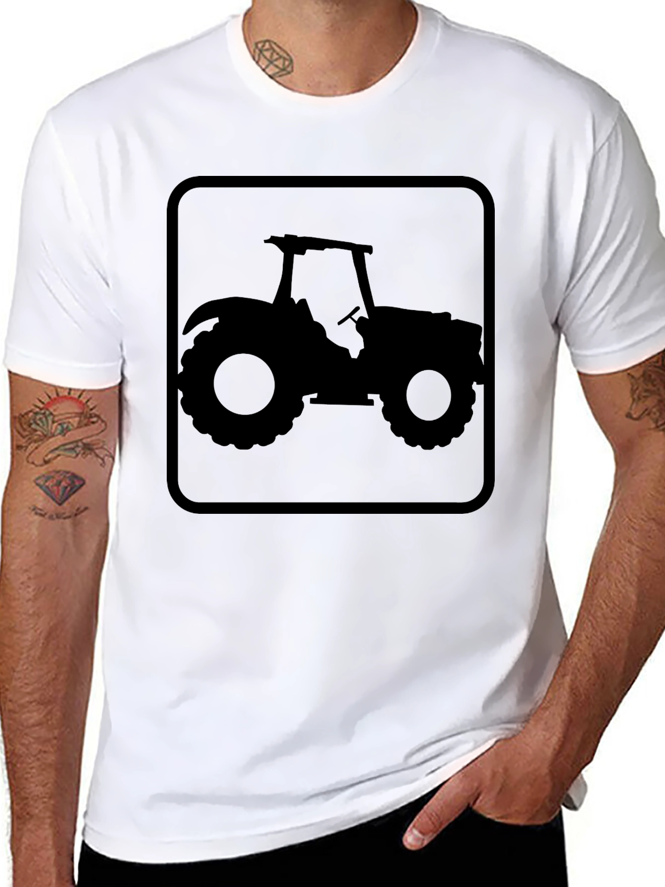 Tractor Silhouette Graphic Tee