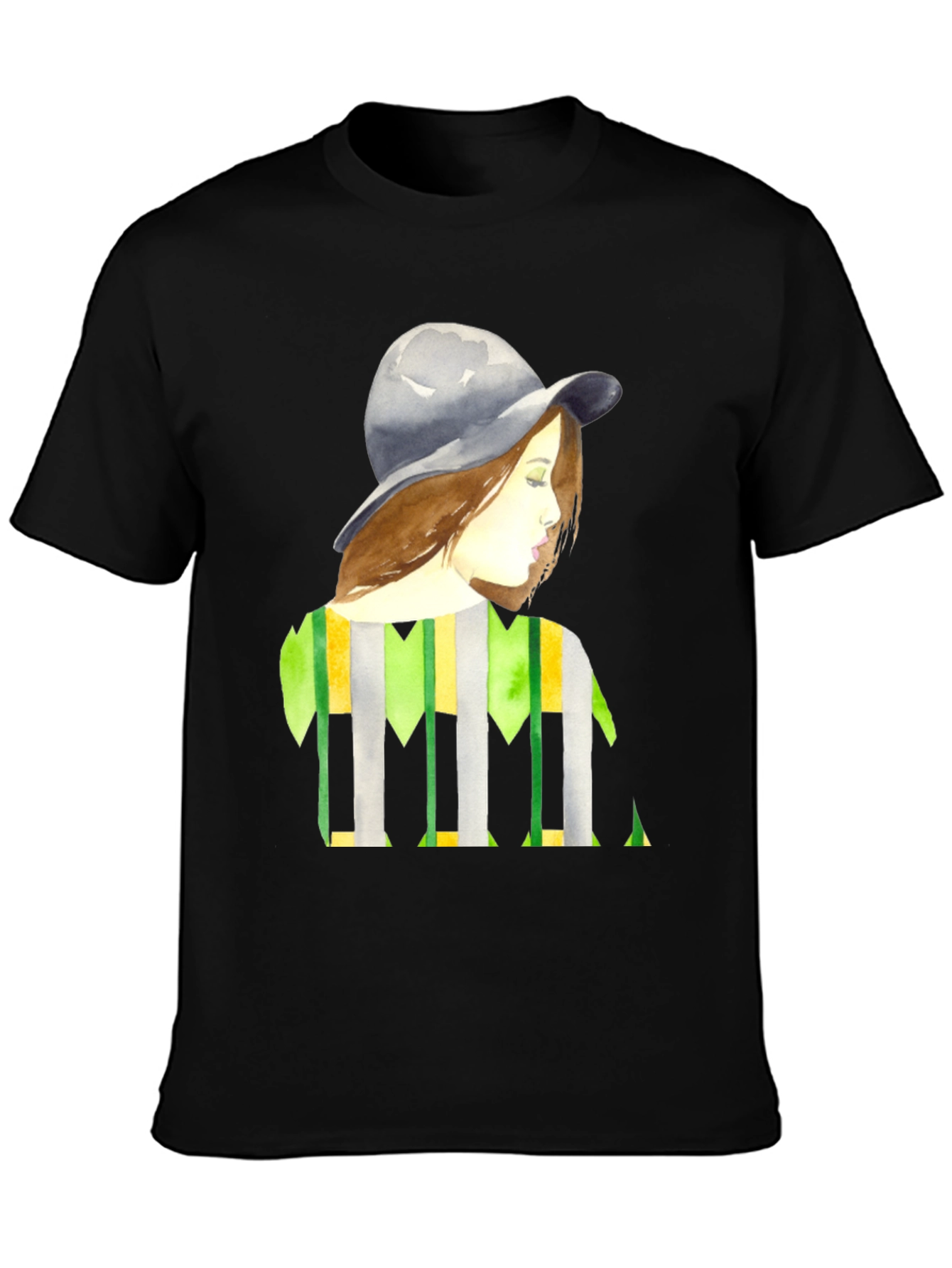 Stylish Woman Portrait Graphic Tee
