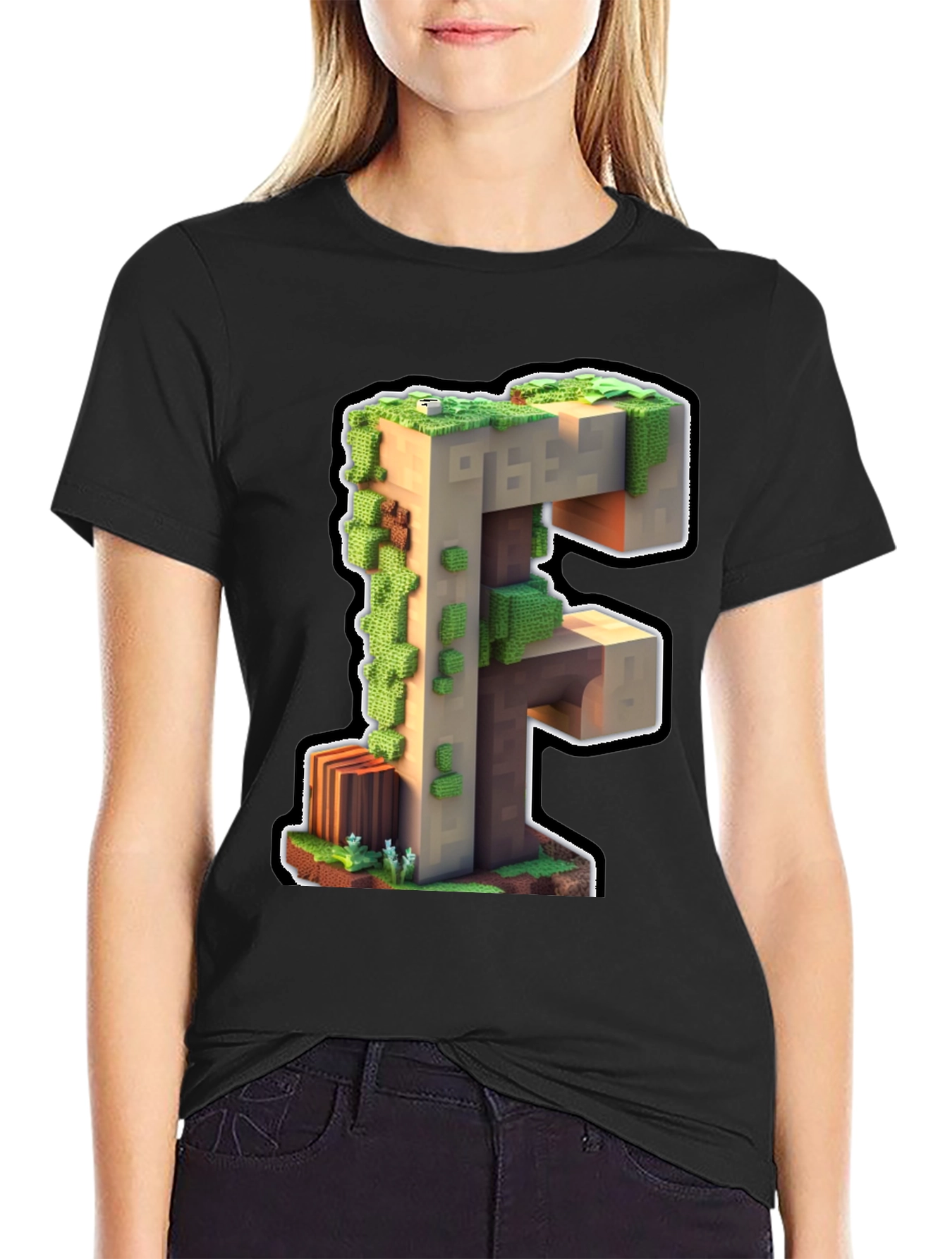 Minecraft F Letter T-Shirt