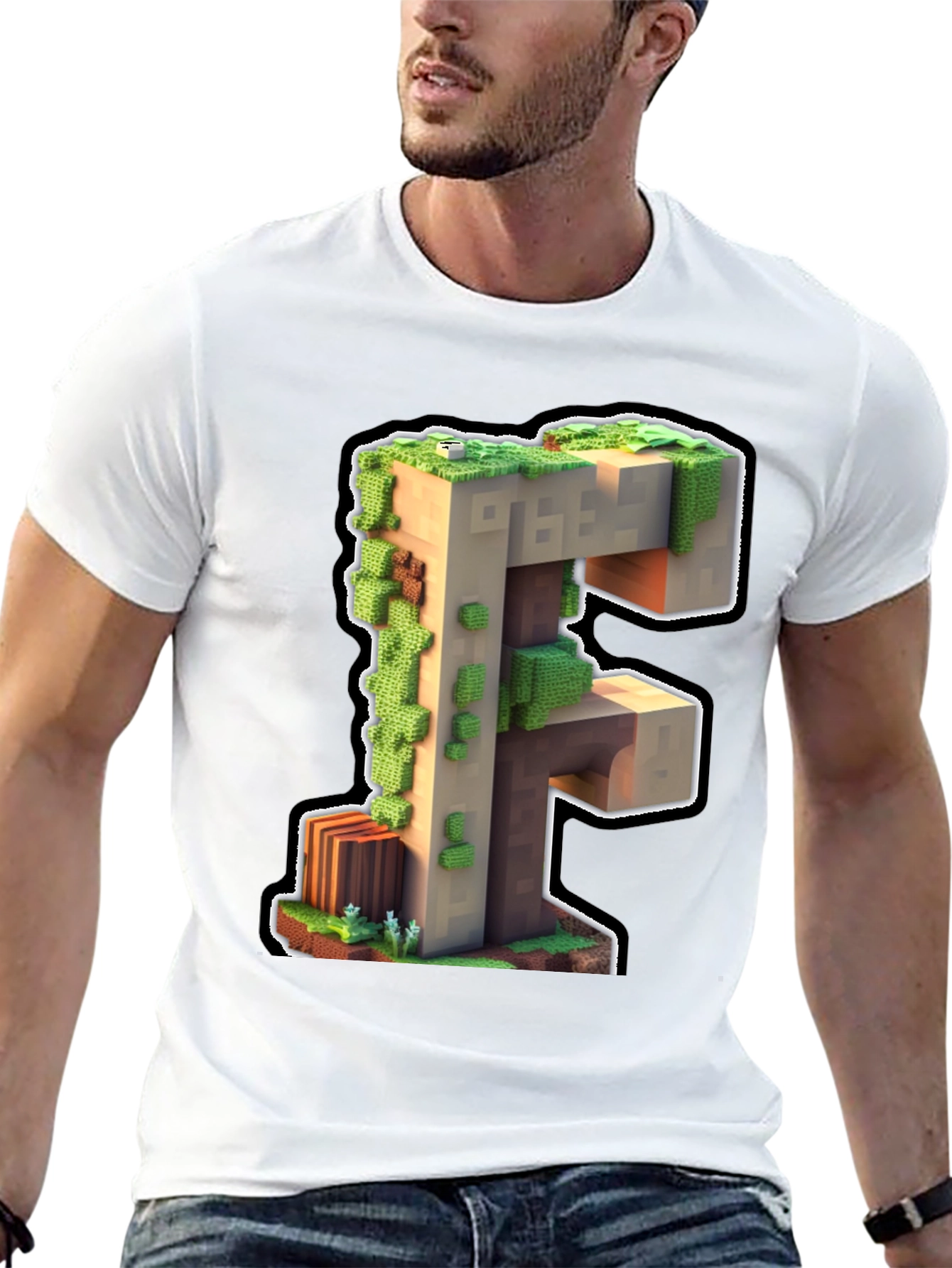 Minecraft F Letter T-Shirt
