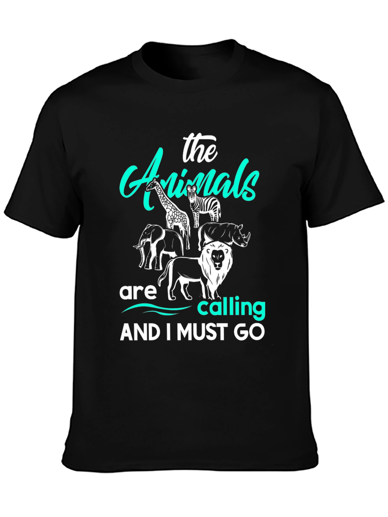 The Animals Are Calling T-Shirt Black