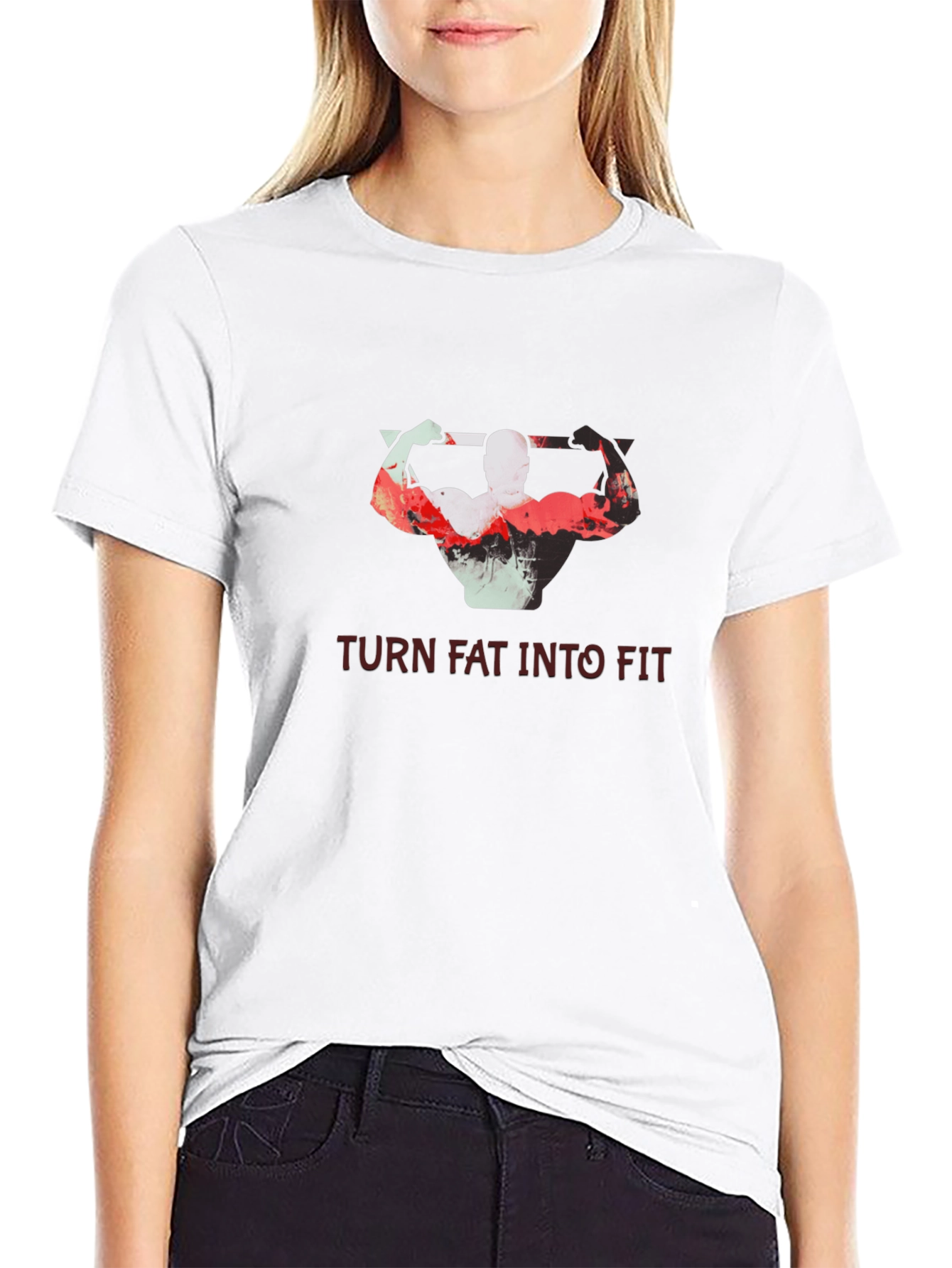 Turn Fat Into Fit T-Shirt - Motivational Gym Tee