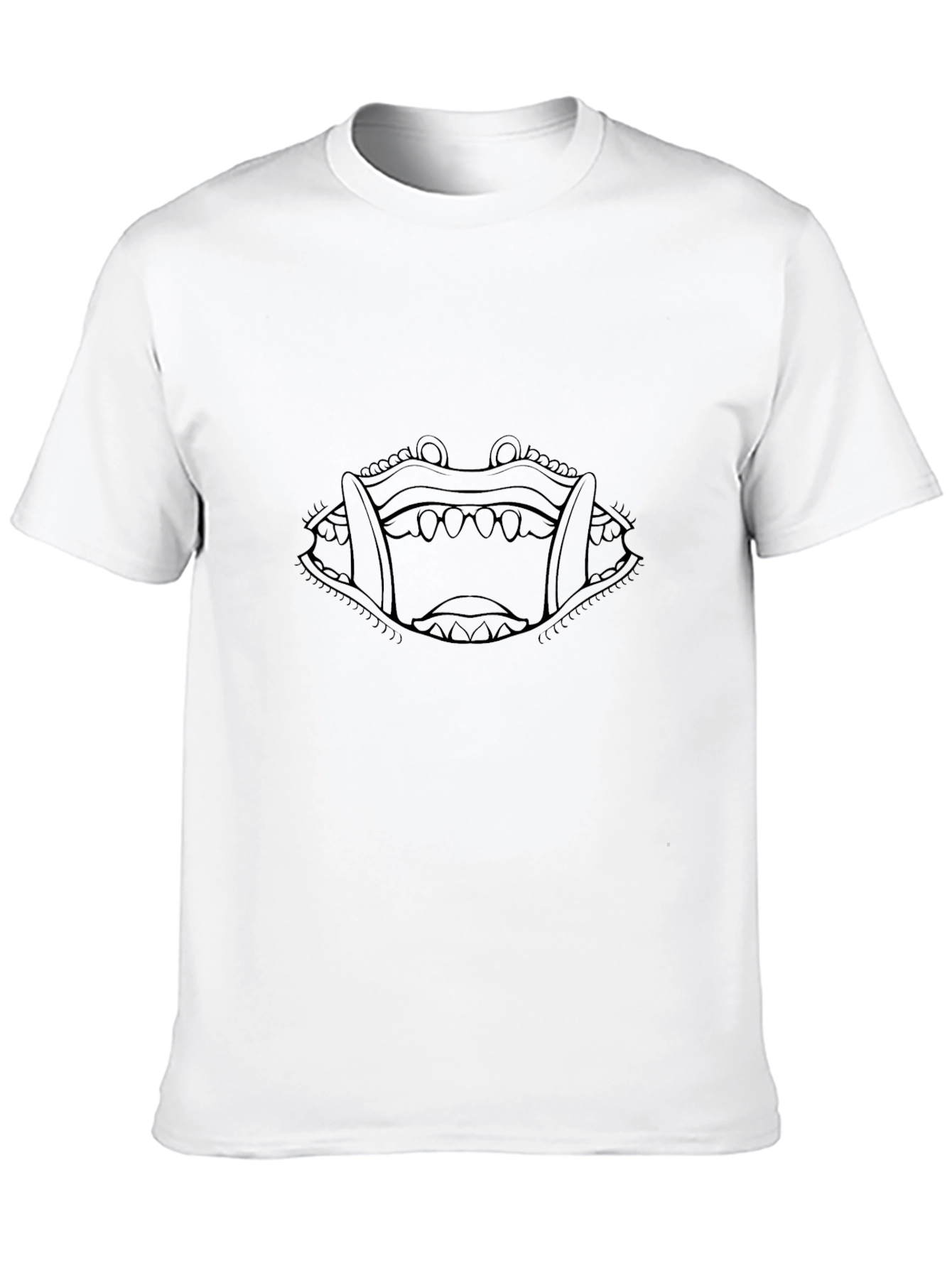 Monster Mouth Graphic Tee - Mens Black T-Shirt