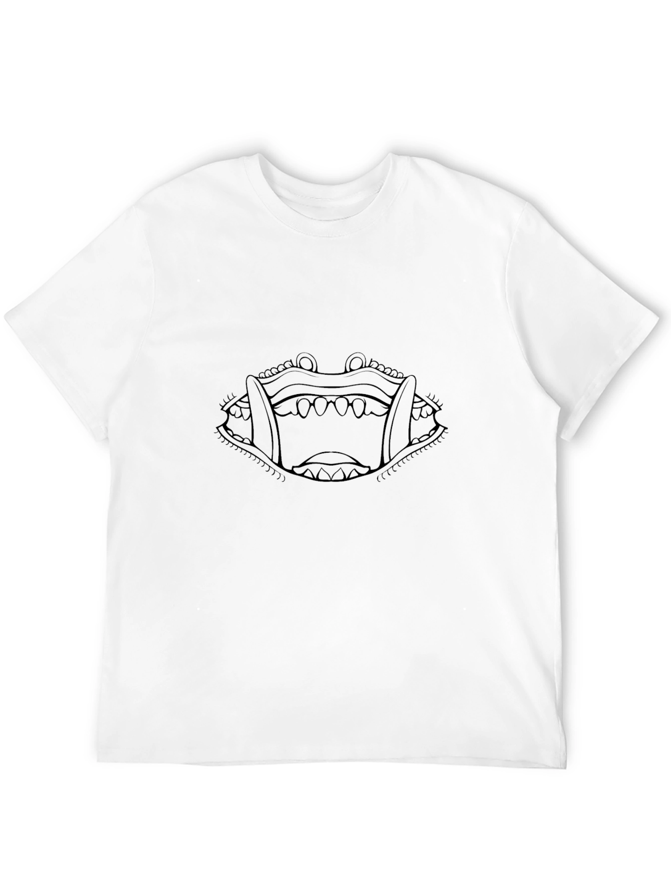 Monster Mouth Graphic Tee - Mens Black T-Shirt
