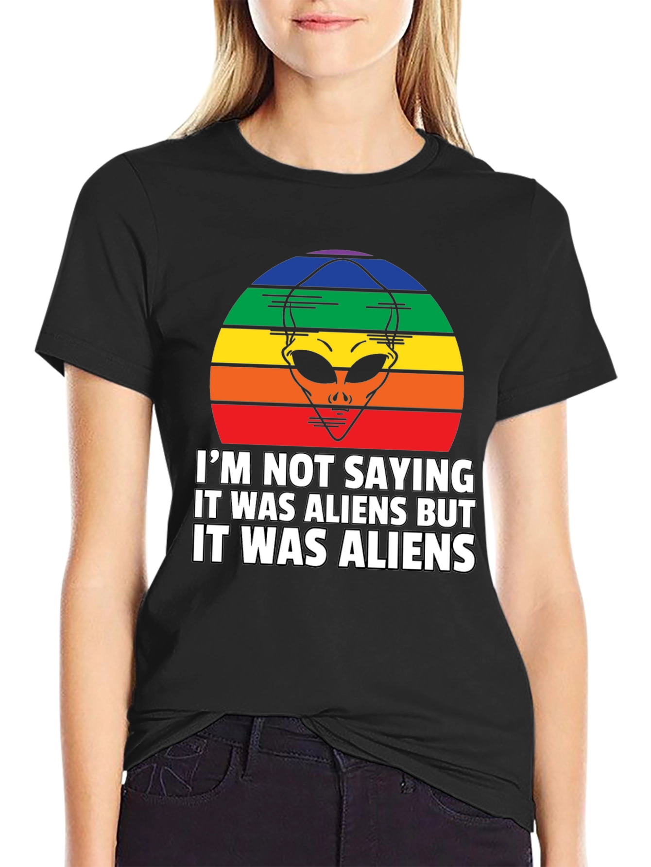 Retro Alien Graphic T-Shirt: Im Not Saying... But Aliens!