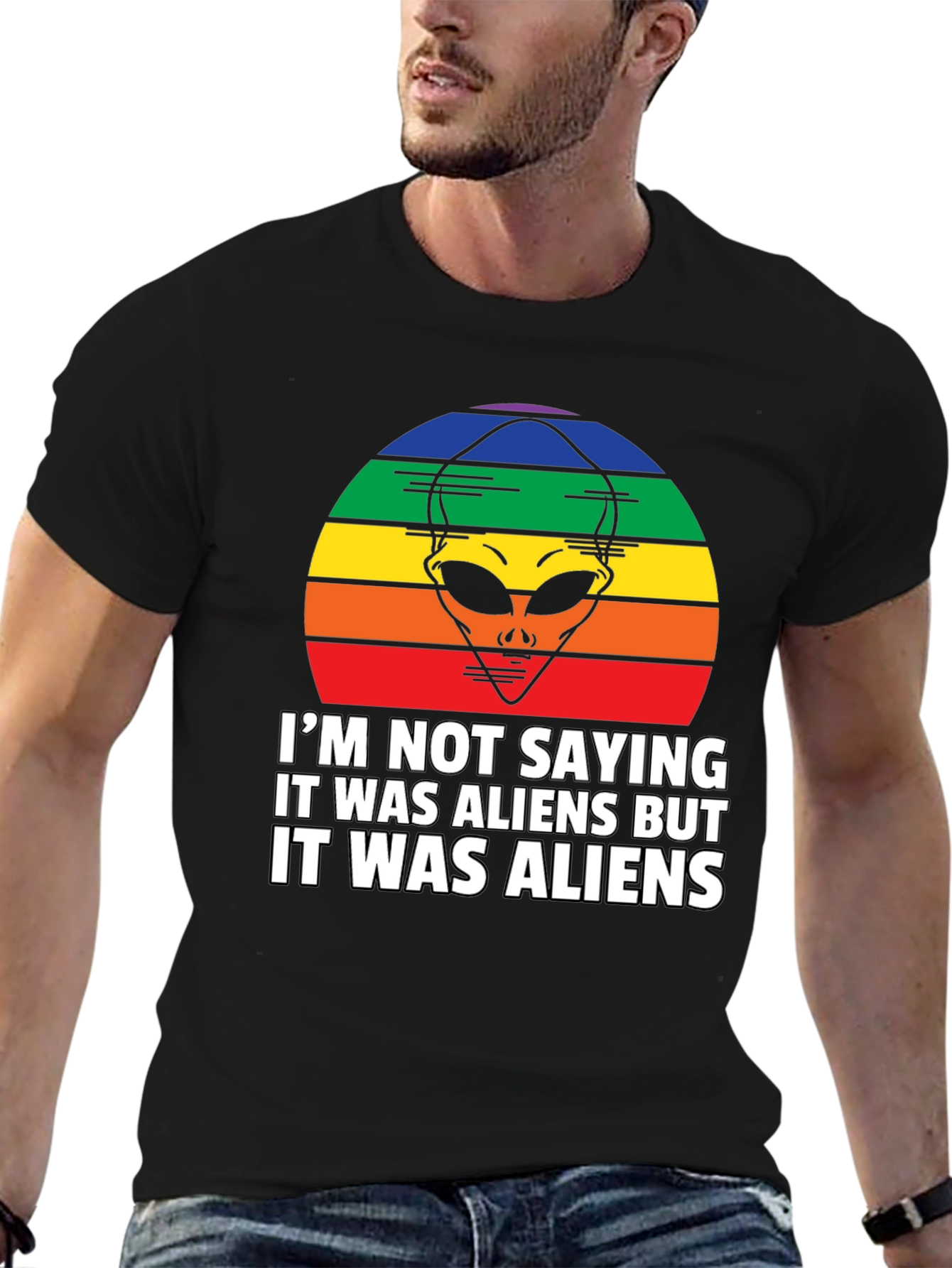 Retro Alien Graphic T-Shirt: Im Not Saying... But Aliens!