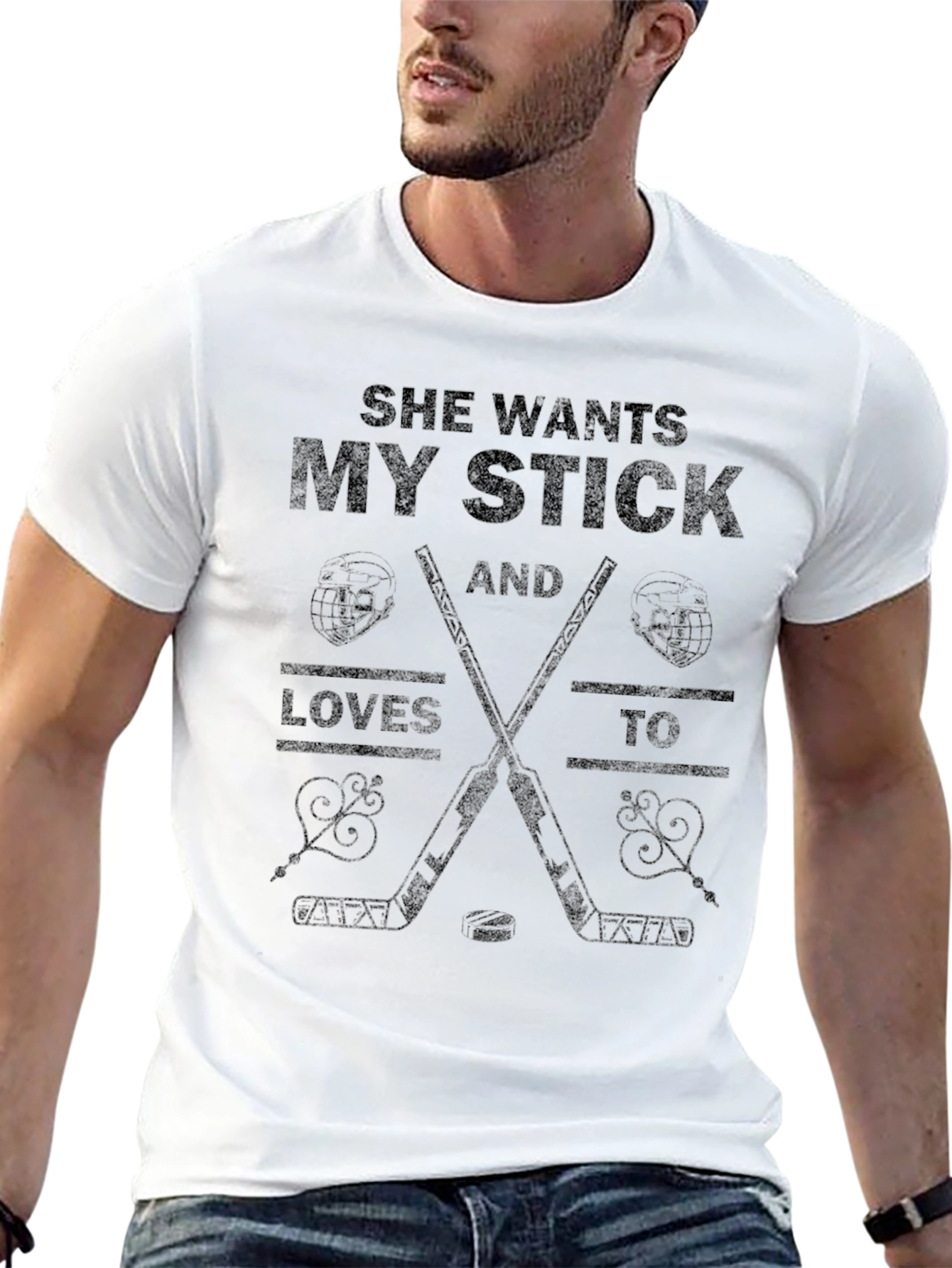 She Wants My Stick Hockey T-Shirt