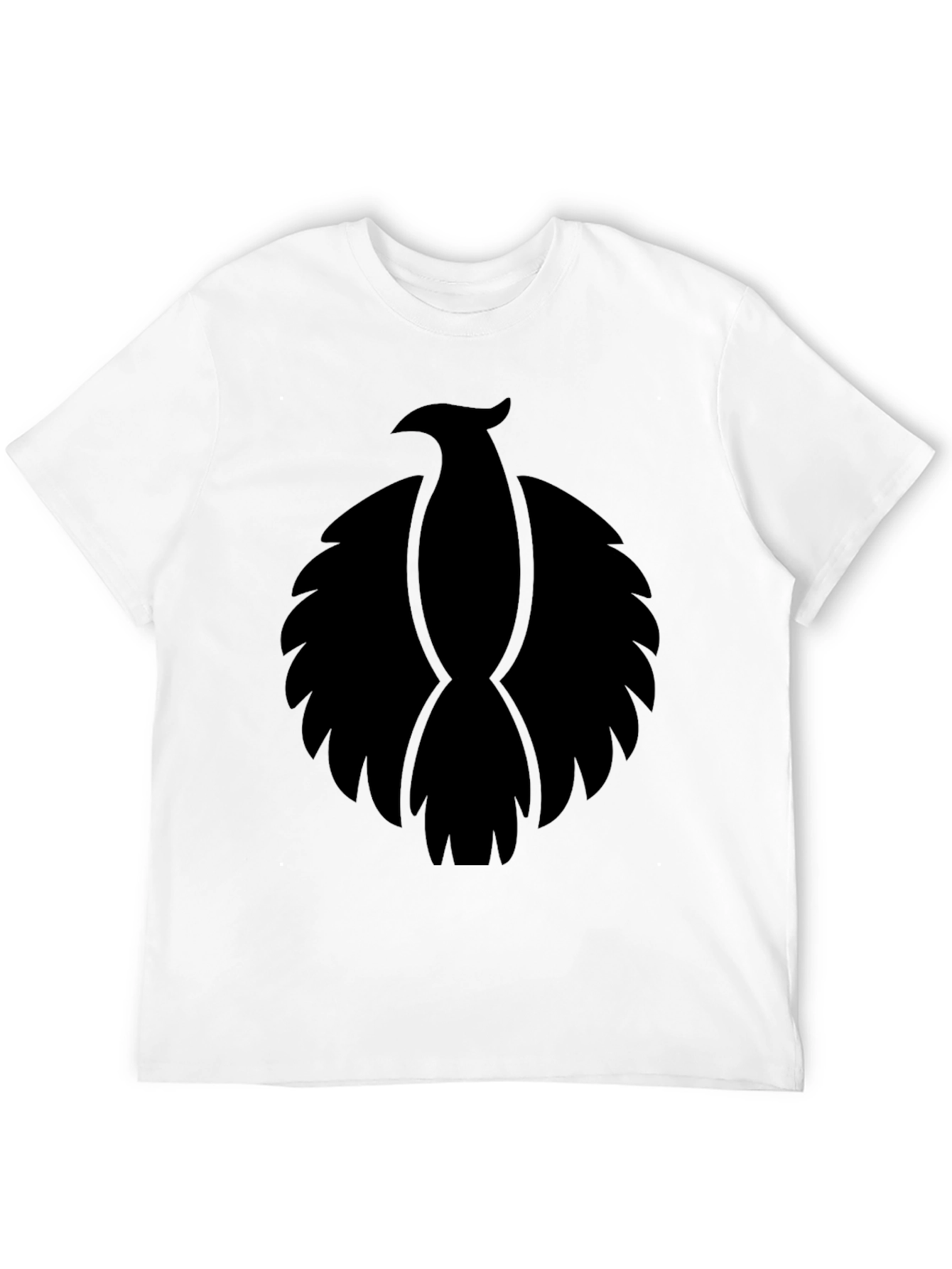 Black Phoenix Graphic Tee - Modern Crew Neck T-Shirt