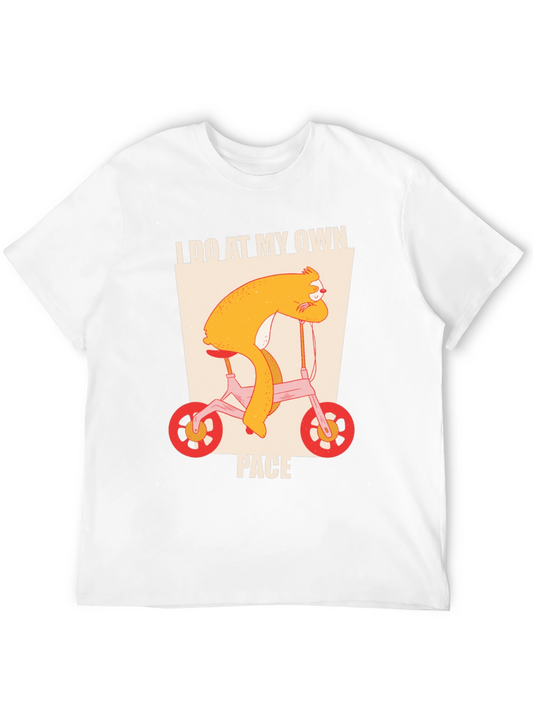 Sloth Biking T-Shirt - I Do At My Own Pace Tee