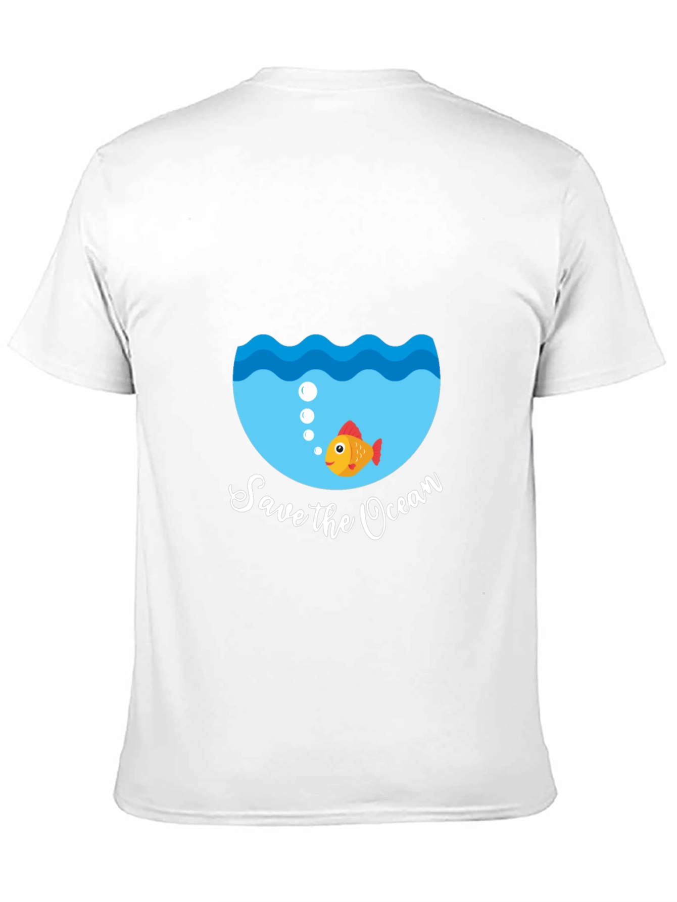 Save the Ocean Graphic Tee - Black Cotton T-Shirt