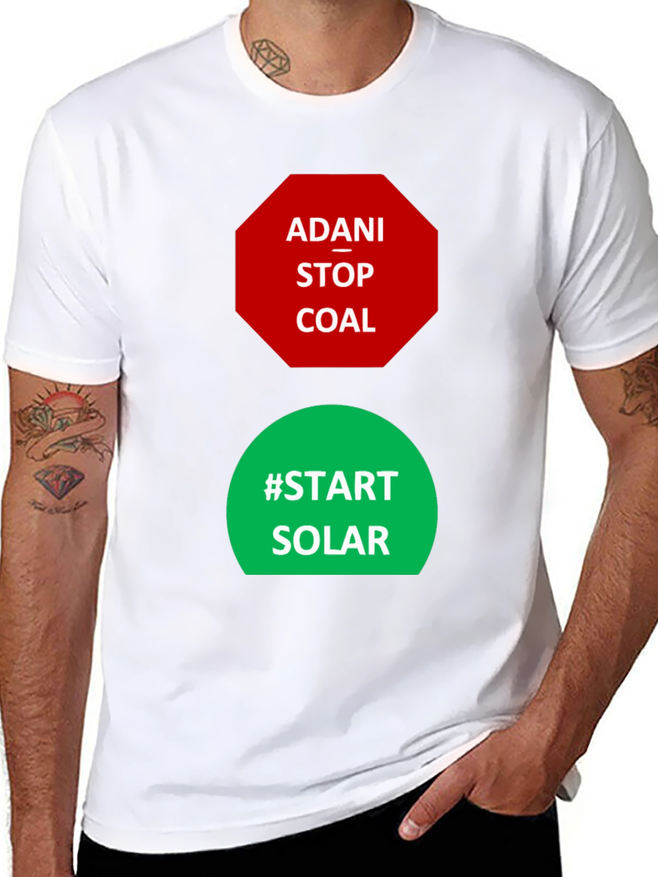 Adani Stop Coal Start Solar Activist T-Shirt
