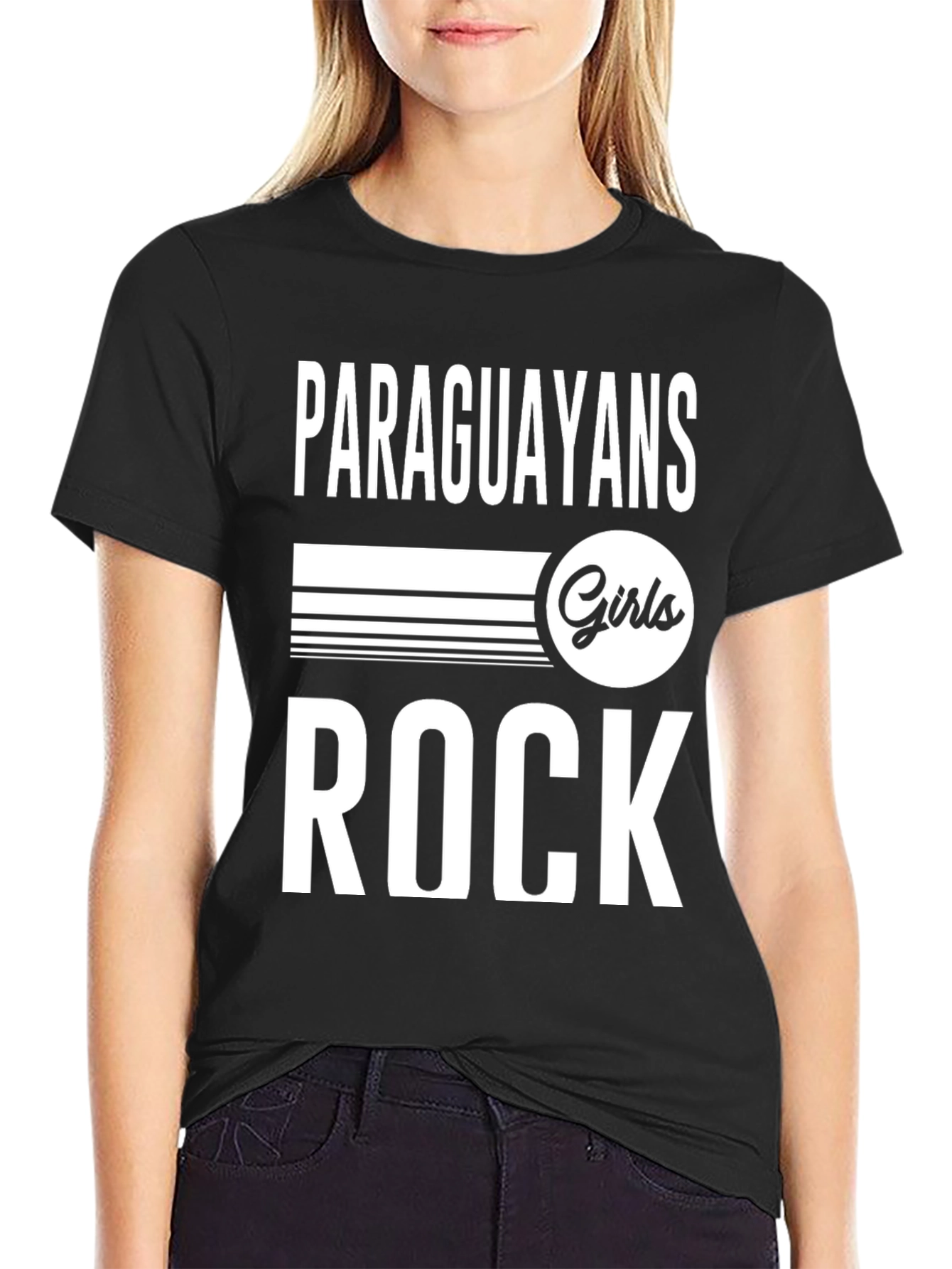 Paraguayans Girls Rock T-Shirt - Black Graphic Tee