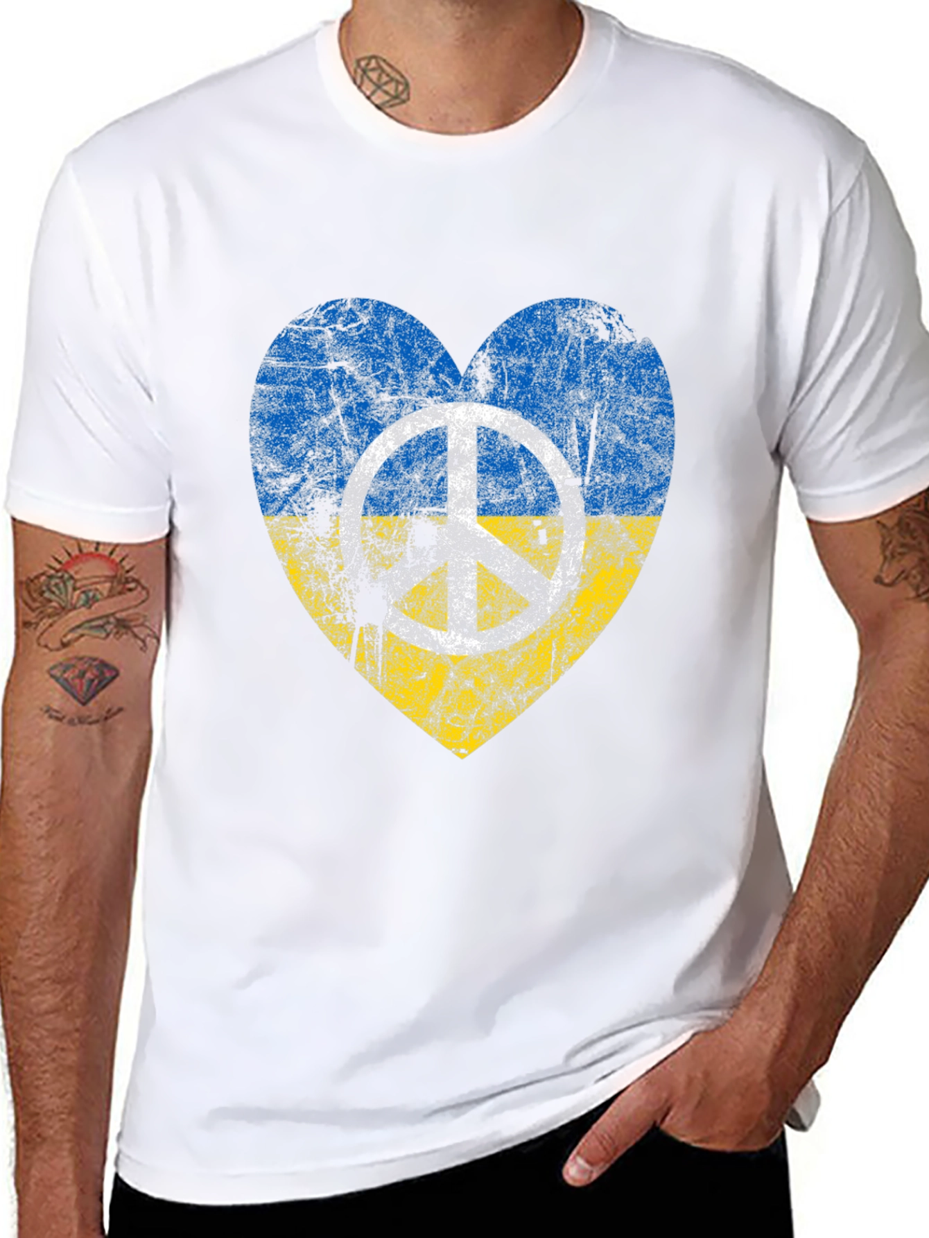 Ukraine Peace Heart T-Shirt - Stand for Peace