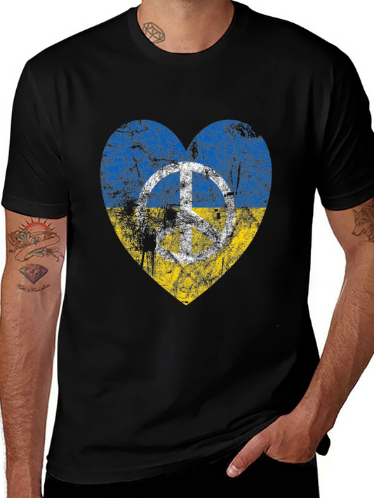 Ukraine Peace Heart T-Shirt - Stand for Peace