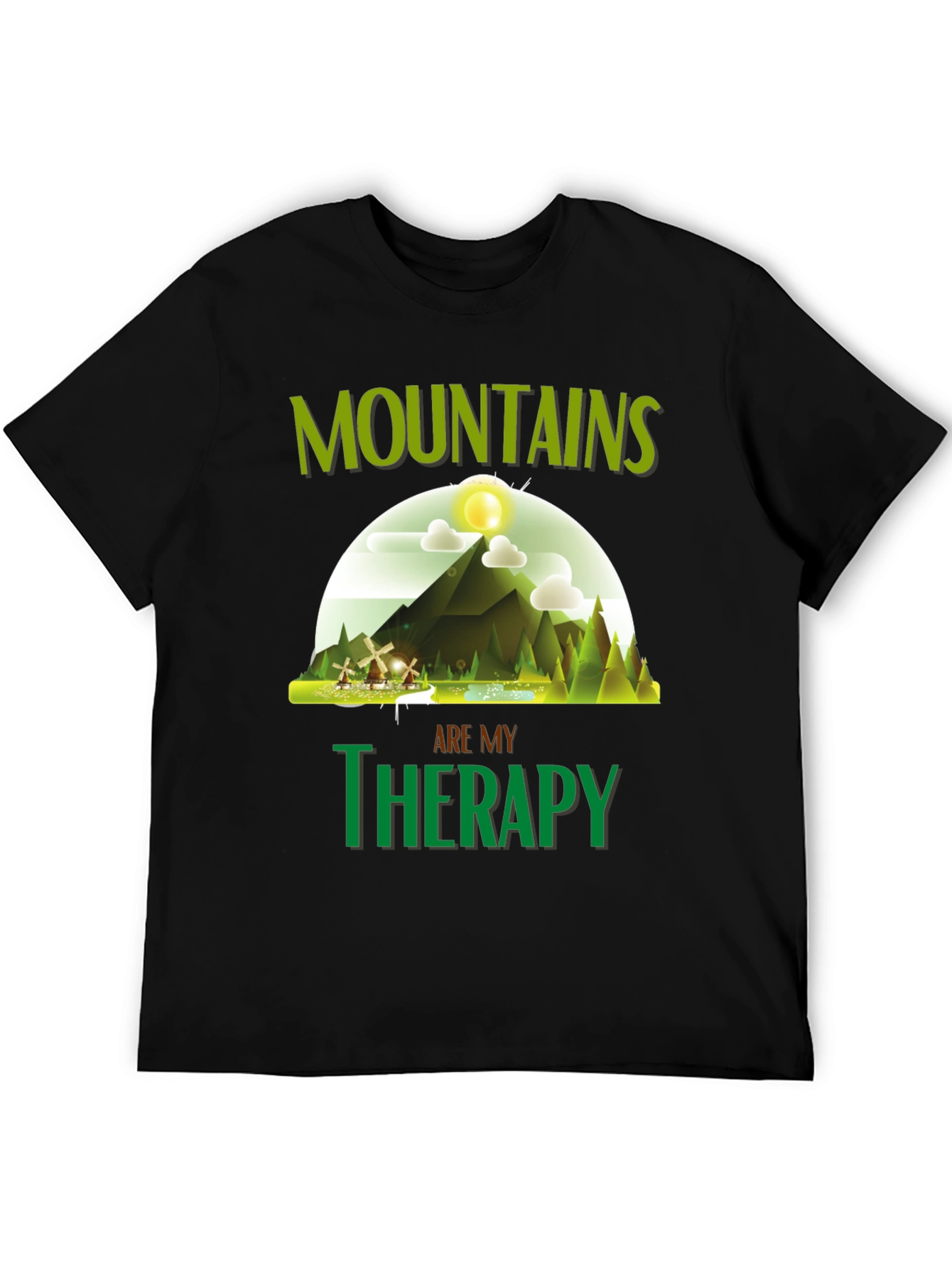 Mountains are My Therapy Graphic T-Shirt