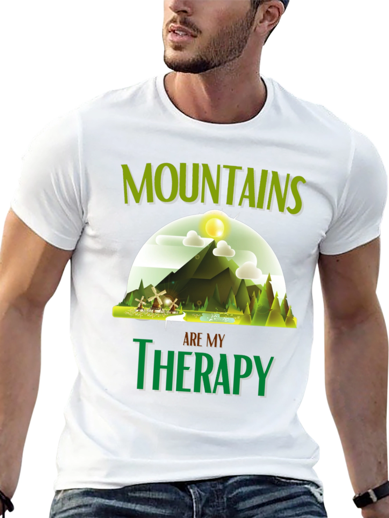 Mountains are My Therapy Graphic T-Shirt