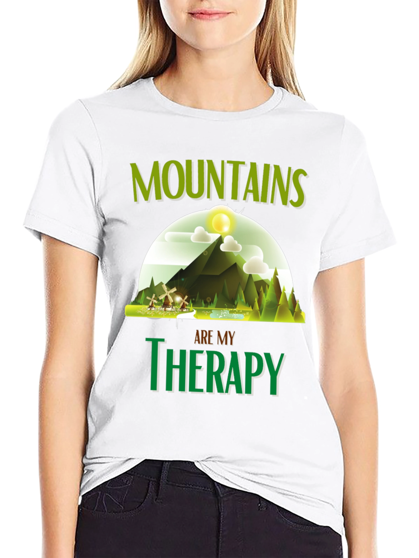 Mountains are My Therapy Graphic T-Shirt