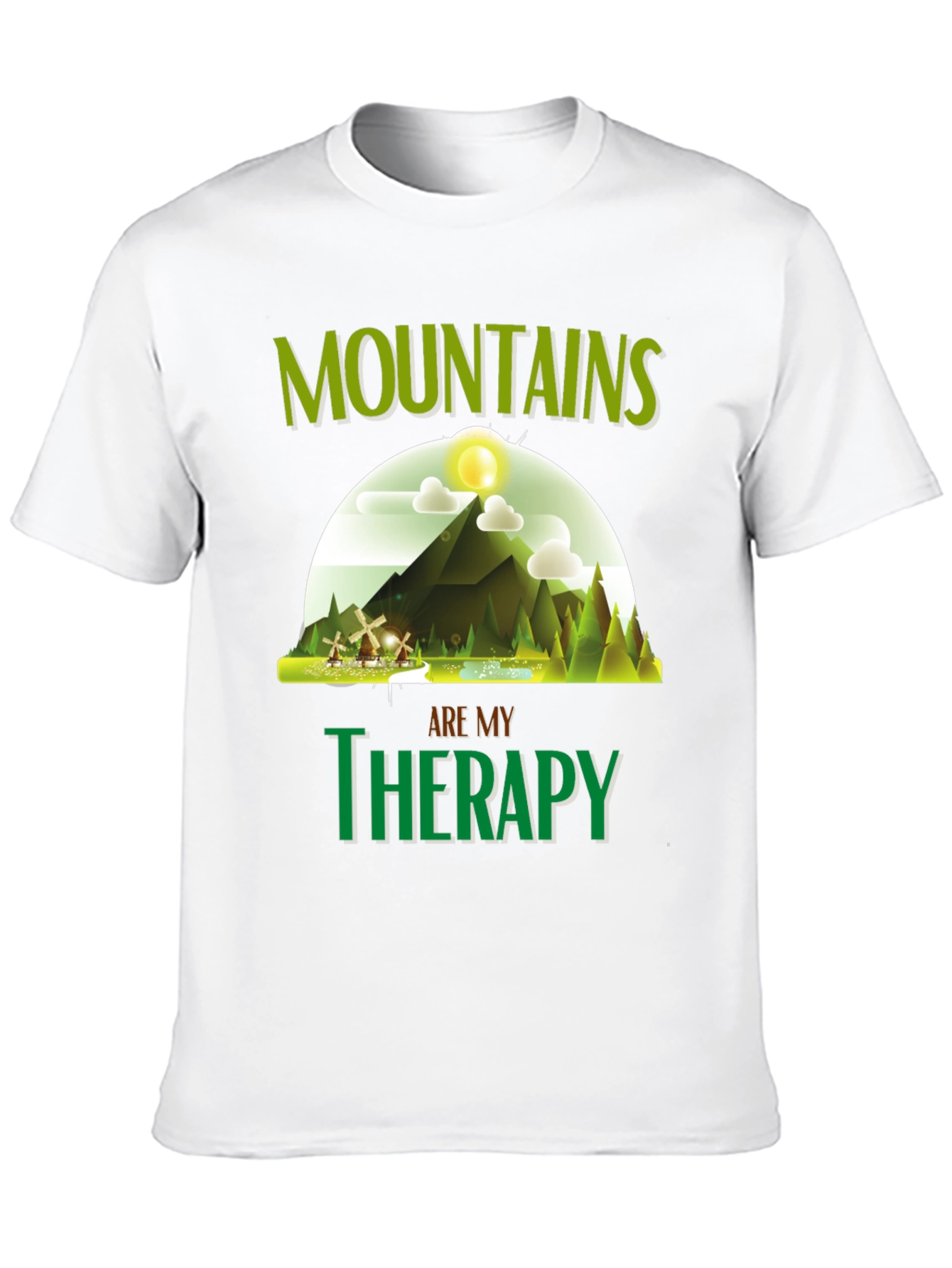 Mountains are My Therapy Graphic T-Shirt