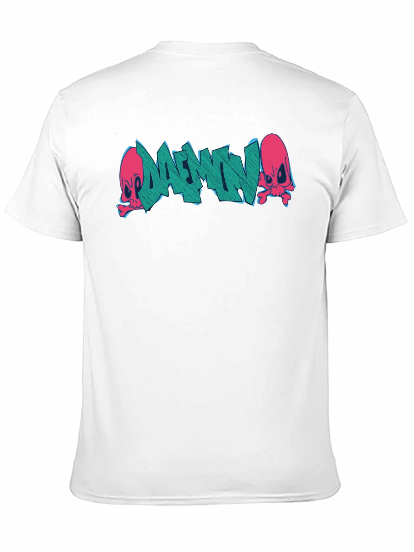 Daemon Graffiti Graphic T-Shirt - Black