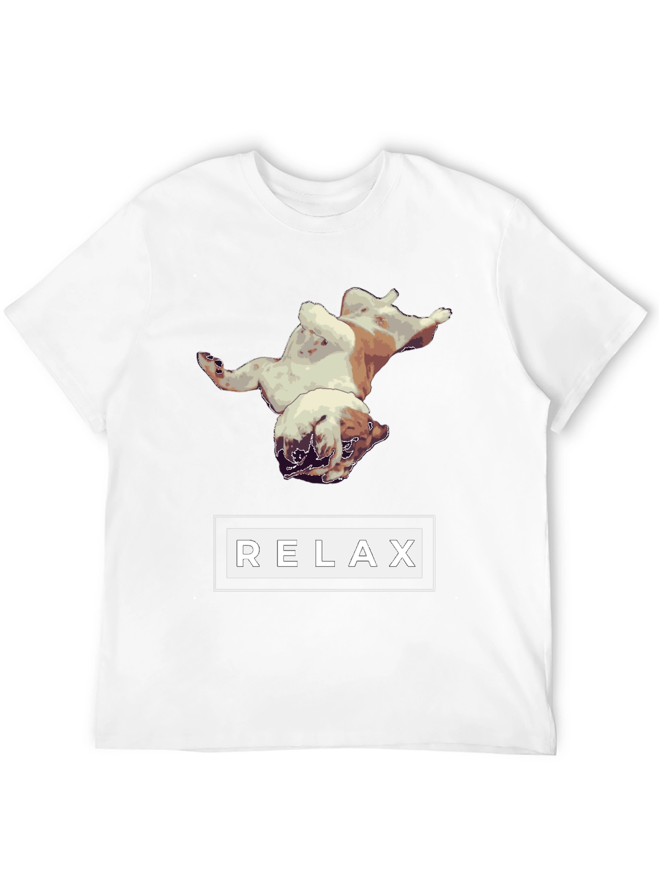 Relaxing Bulldog Graphic Tee - Black