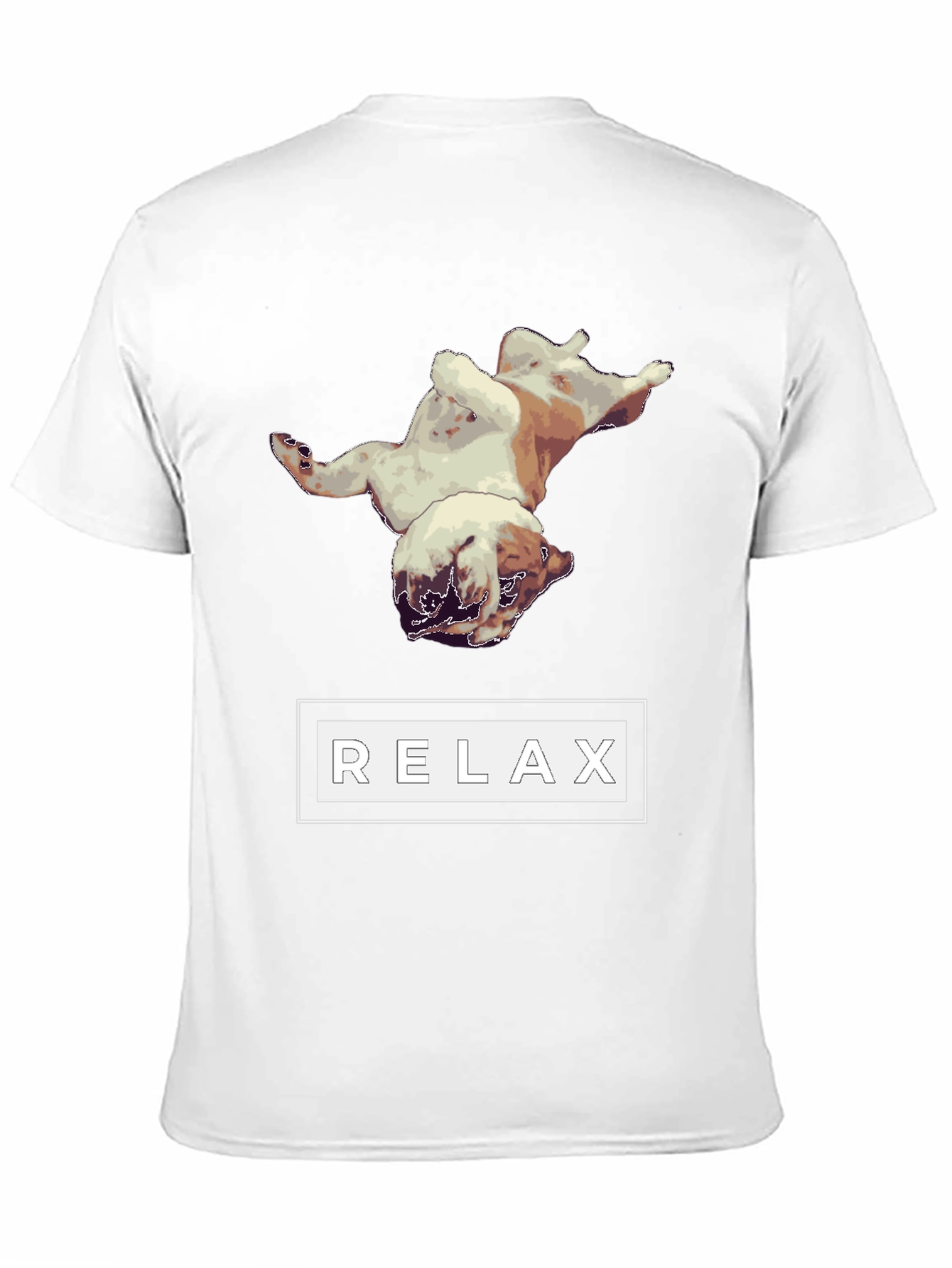 Relaxing Bulldog Graphic Tee - Black