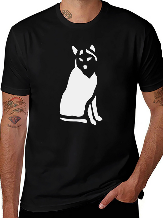 Cool Cat Graphic Tee - Black Cotton Blend