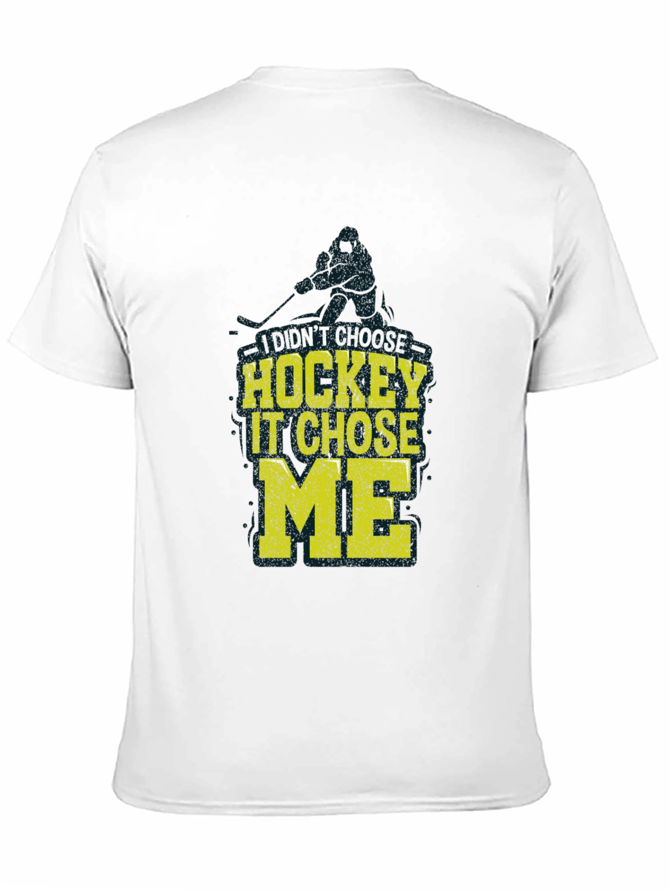 Hockey Chose Me Graphic T-Shirt - Black Cotton Tee