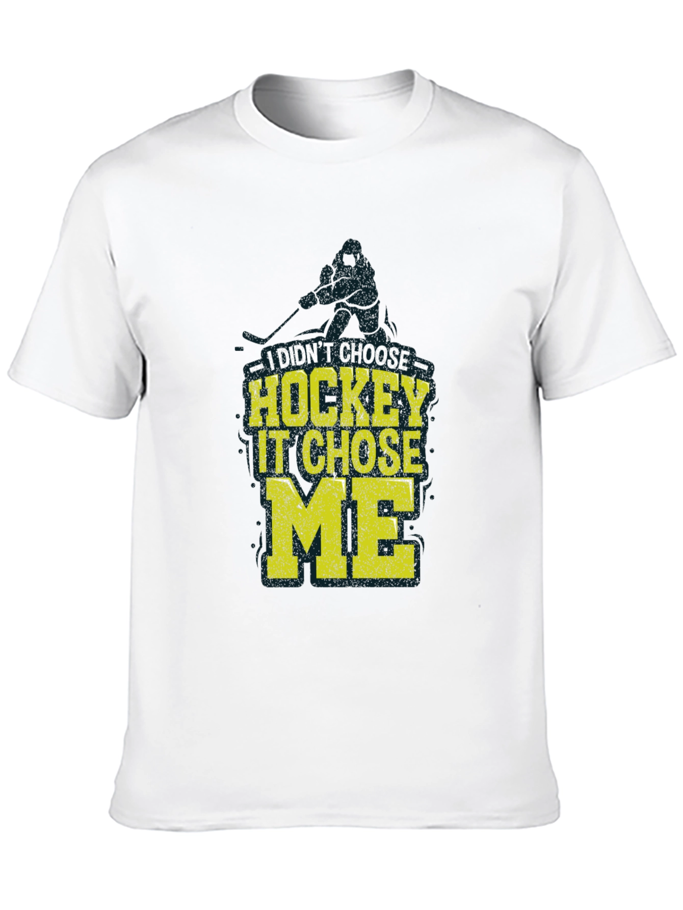 Hockey Chose Me Graphic T-Shirt - Black Cotton Tee