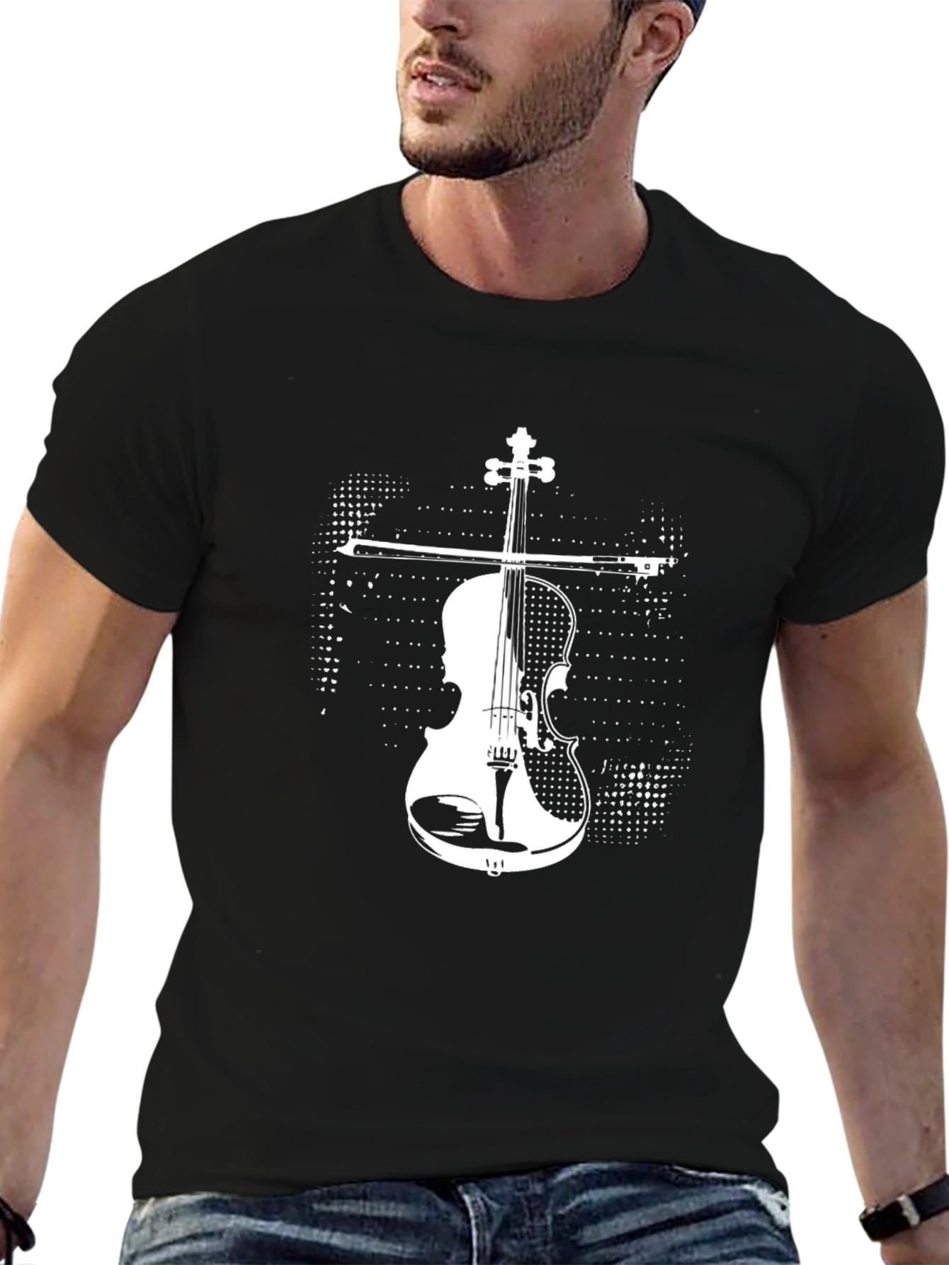 Violin Graphic T-Shirt - Music Lover Tee