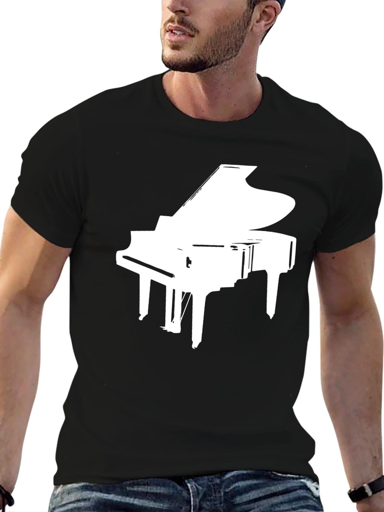 Grand Piano Graphic Tee - Black