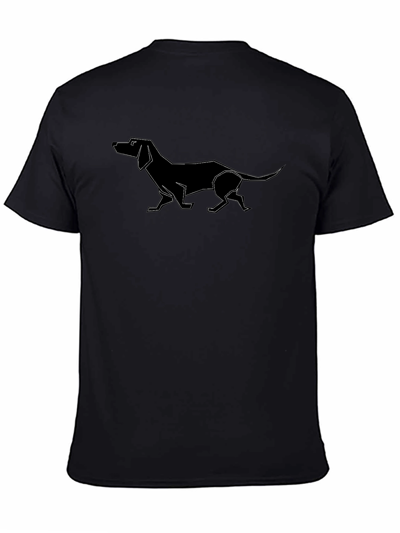 Geometric Dachshund Tee - Modern Dog Lover Style