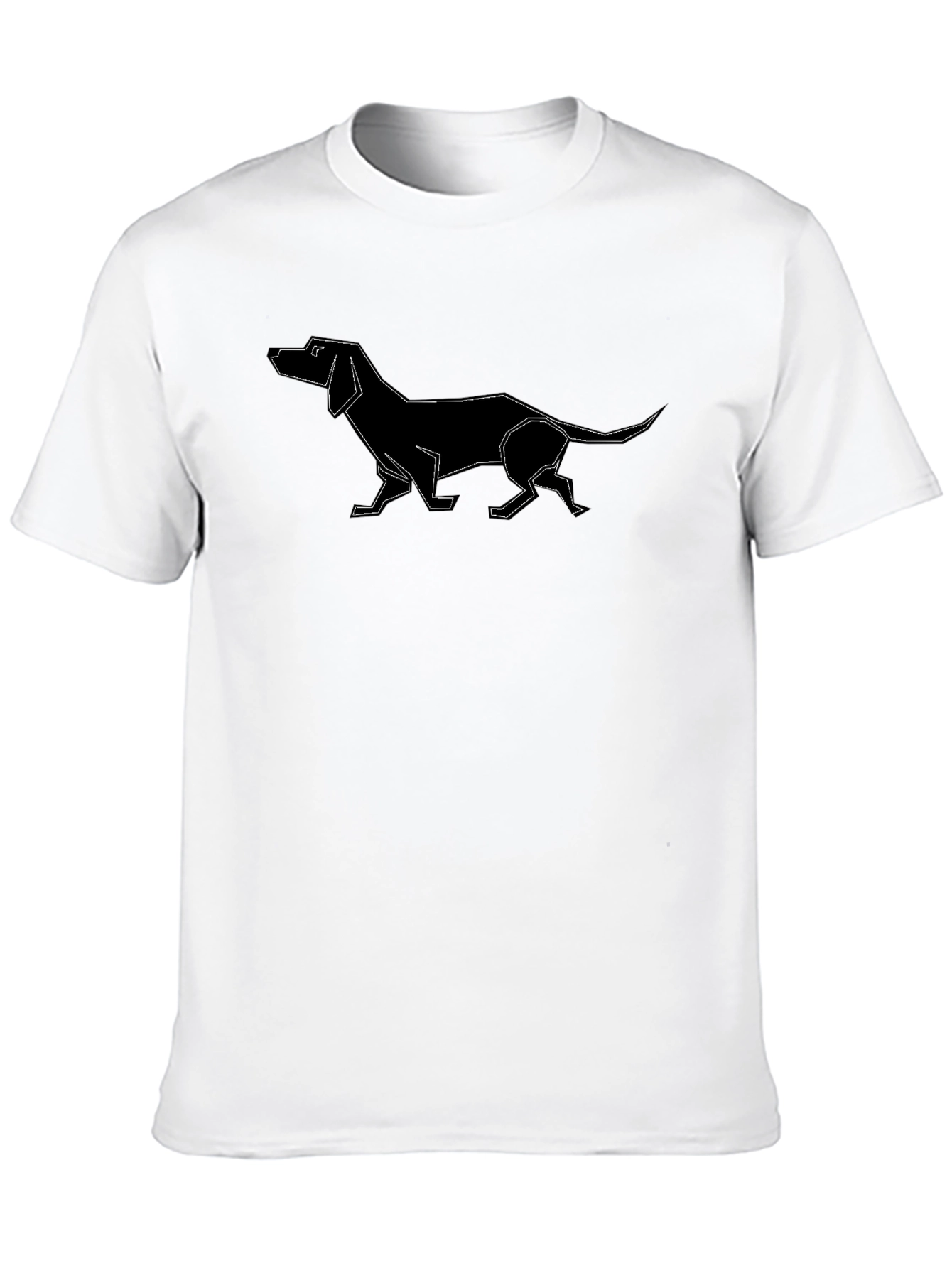 Geometric Dachshund Tee - Modern Dog Lover Style