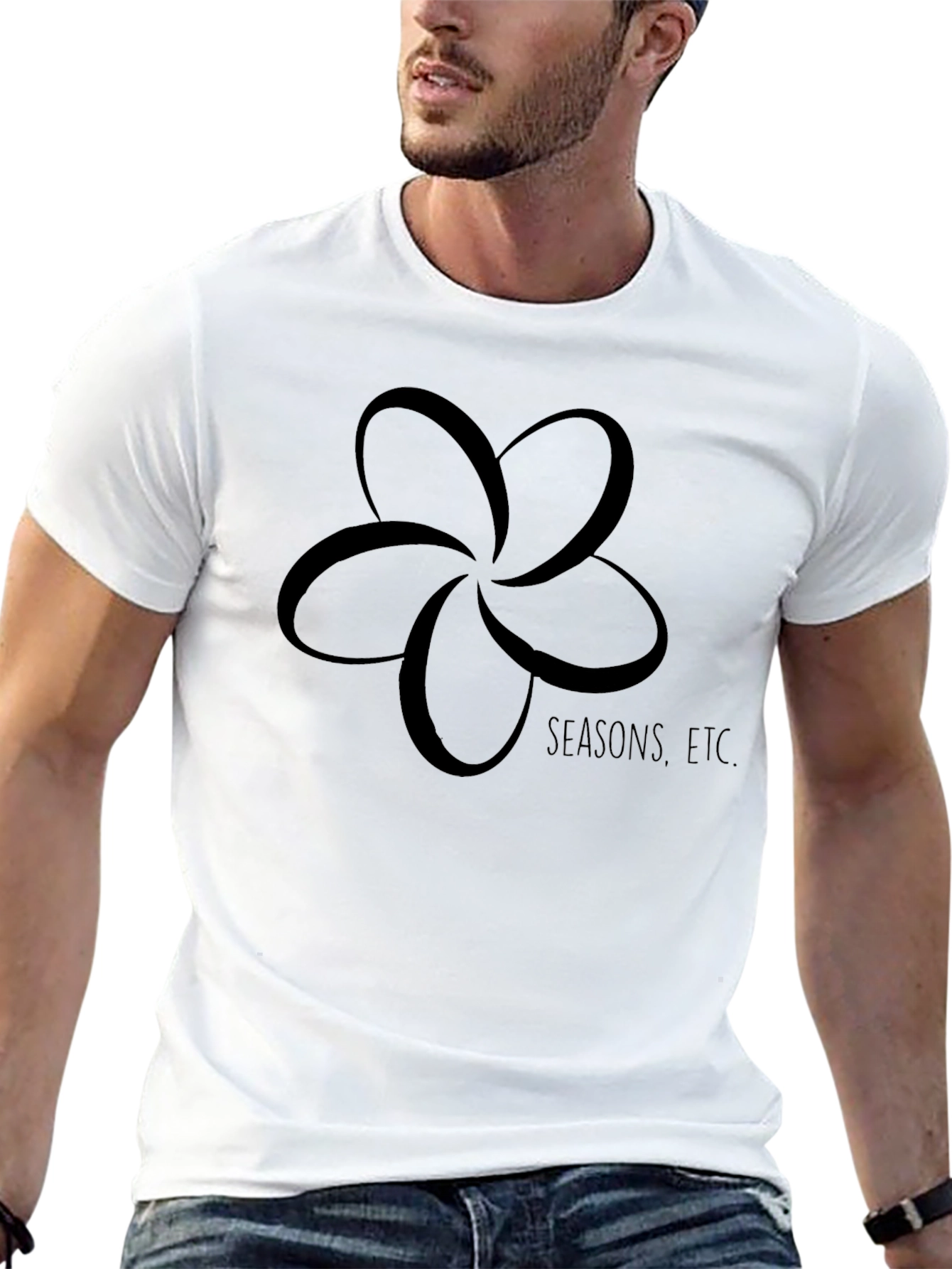 Black Flower T-Shirt - Seasons Etc. Design