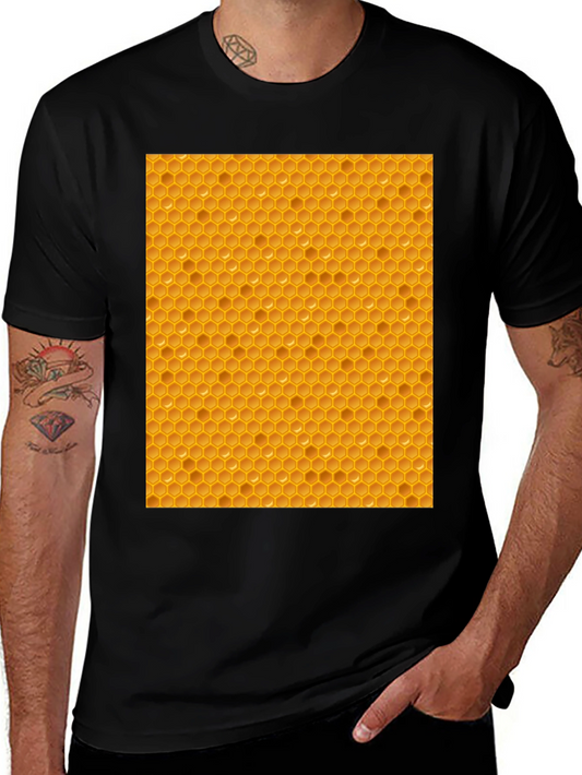 Honeycomb Patterned T-Shirt - Unique Honeycomb Design