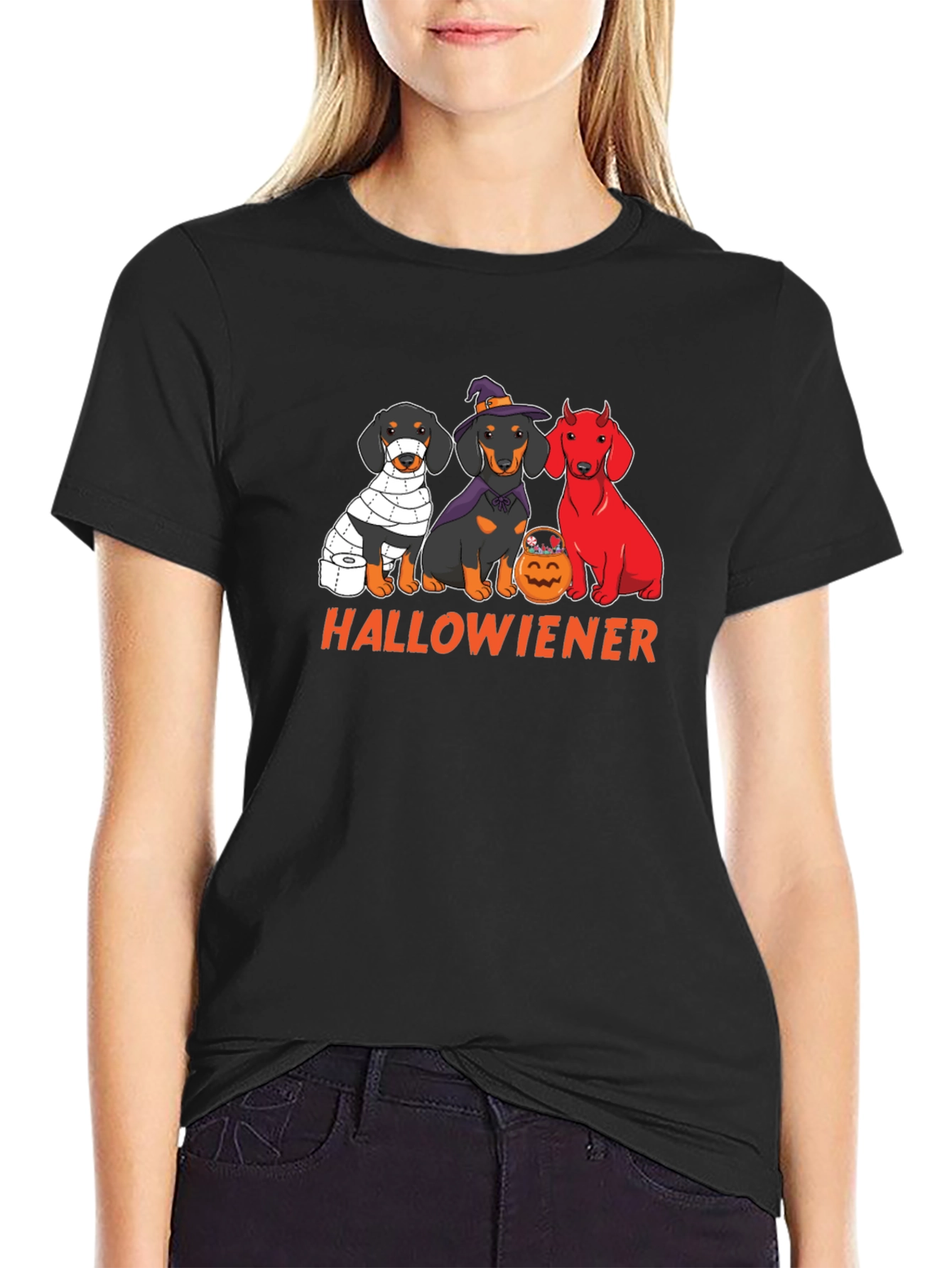 Hallowiener Dachshund Halloween T-Shirt