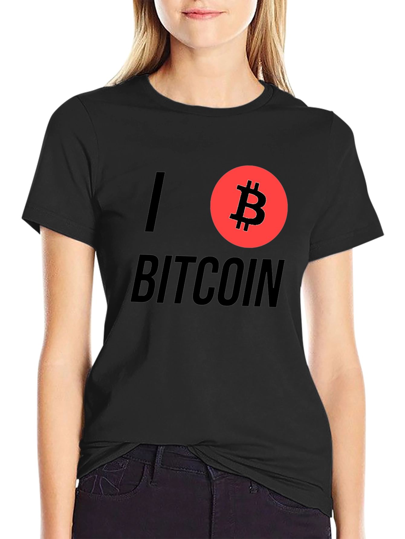I Love Bitcoin Graphic T-Shirt - Cryptocurrency Tee