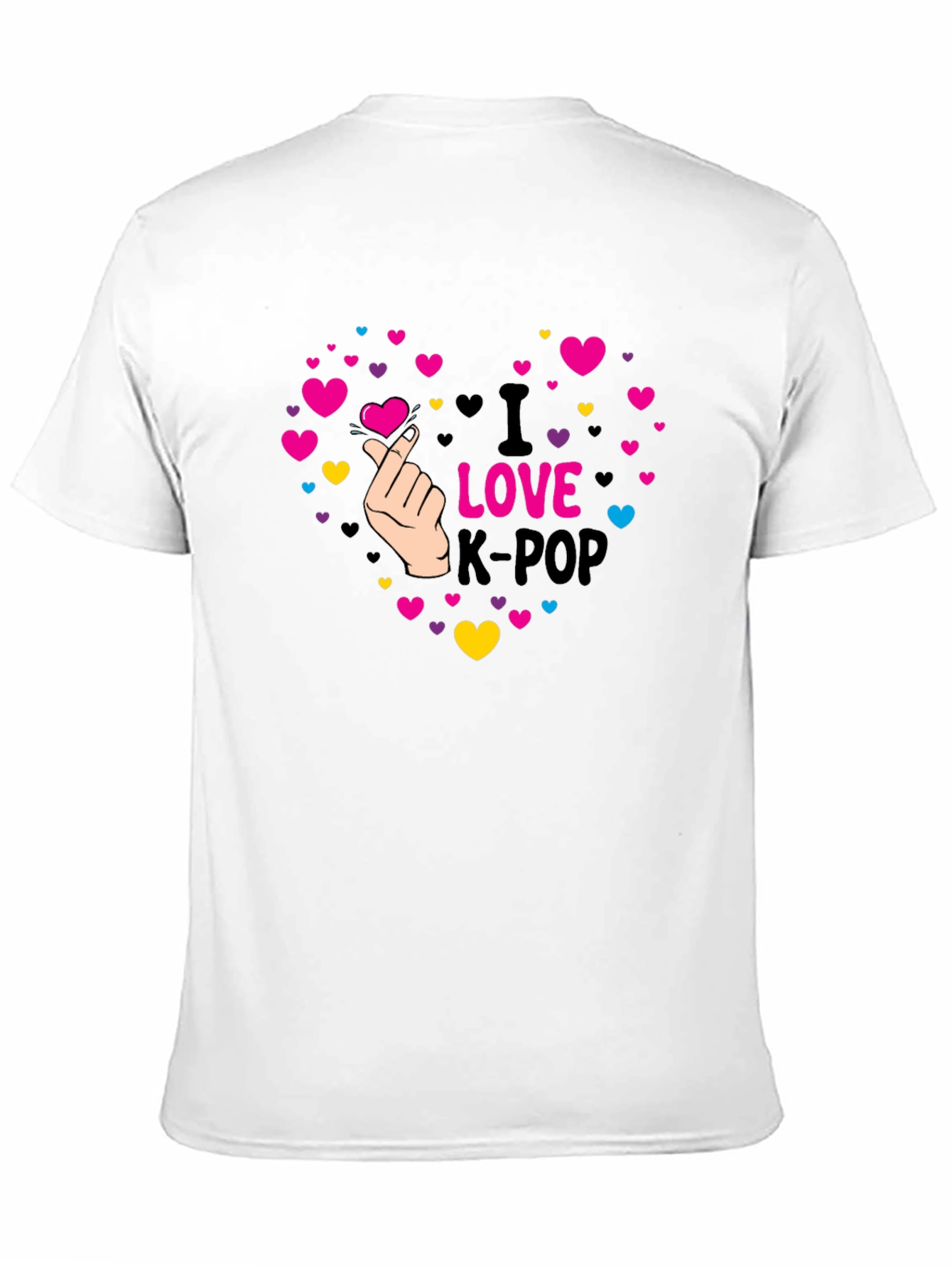 I Love K-Pop Heart Graphic T-Shirt