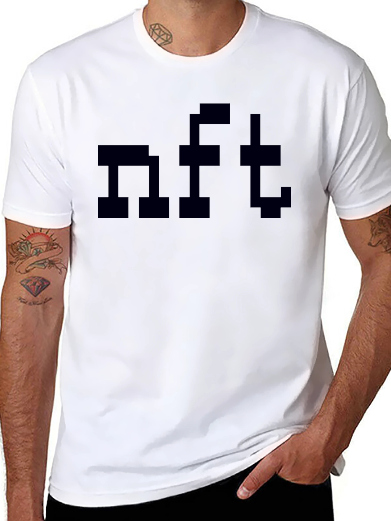 Pixelated NFT T-Shirt - Black Graphic Tee