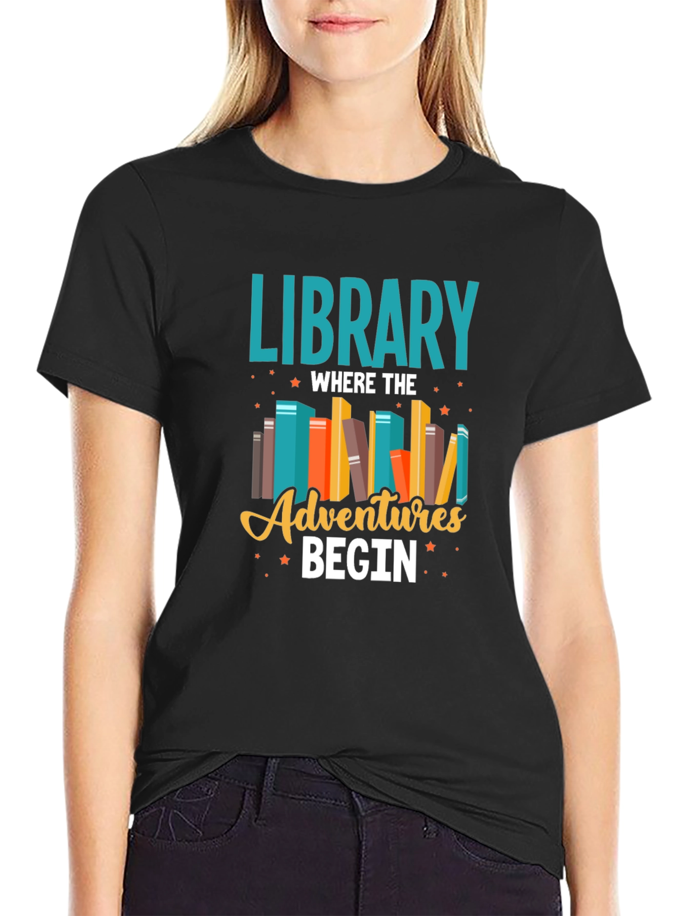 Library Adventures T-Shirt - Book Lover Tee