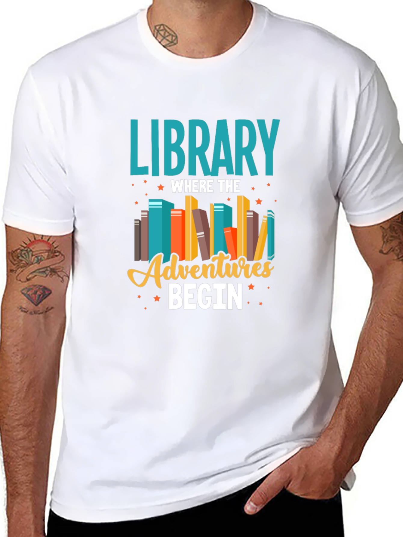 Library Adventures T-Shirt - Book Lover Tee