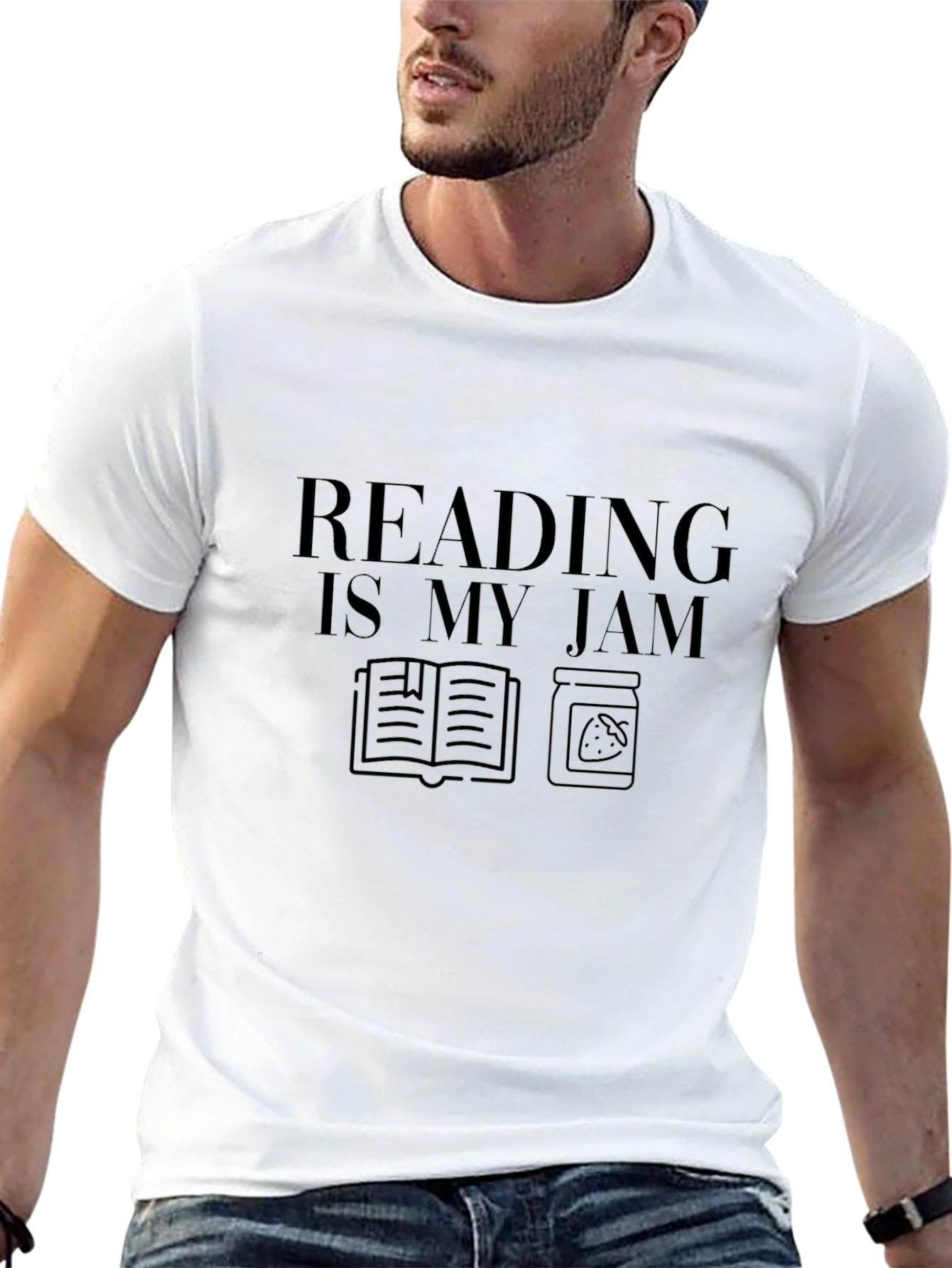 Reading Is My Jam Black Graphic T-Shirt