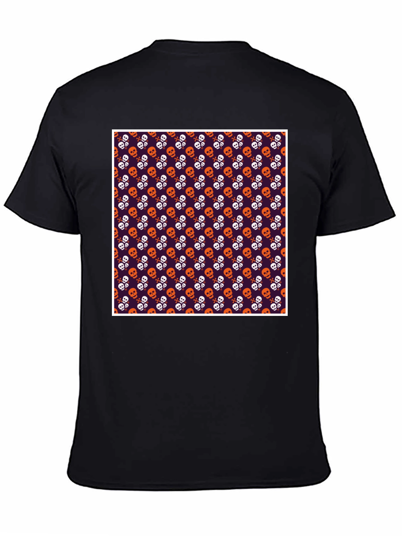 Skull Pattern T-Shirt - Halloween Style