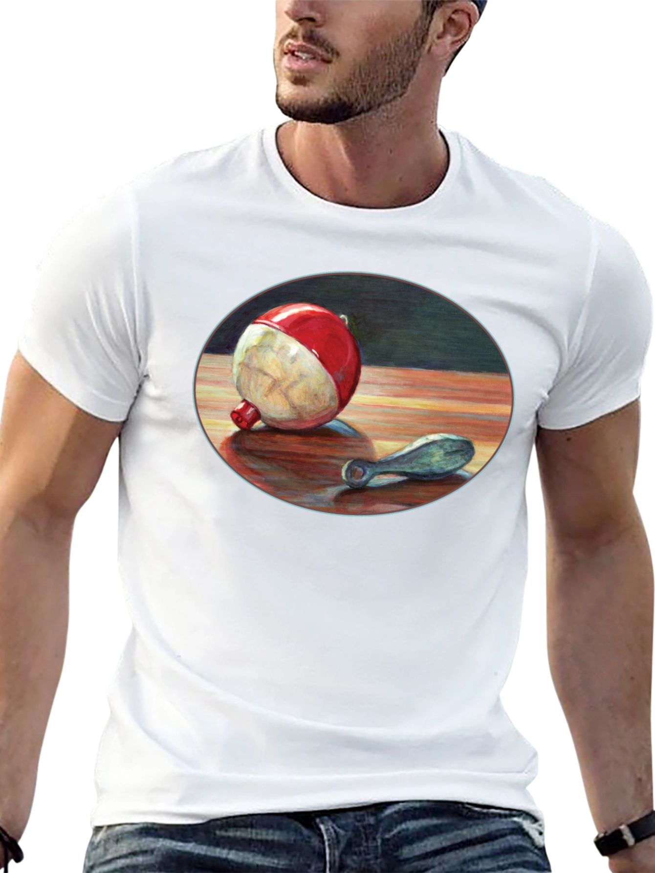 Fishing Bobber Graphic Tee - Black