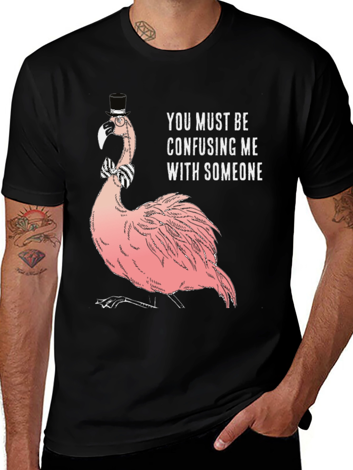 Humorous Flamingo T-Shirt: Confusing Me With Someone