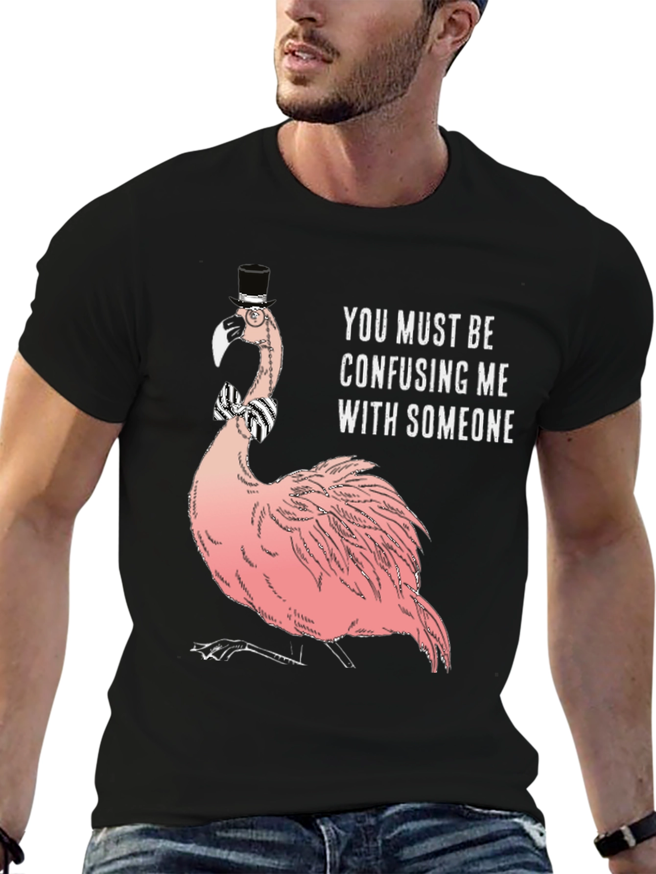 Humorous Flamingo T-Shirt: Confusing Me With Someone