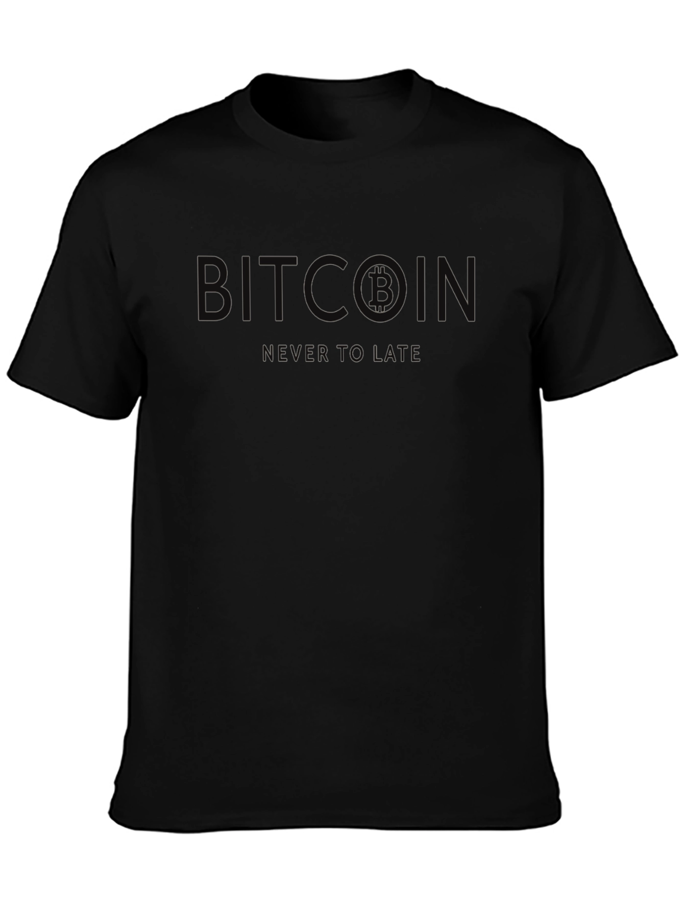 Bitcoin Never Too Late Black T-Shirt