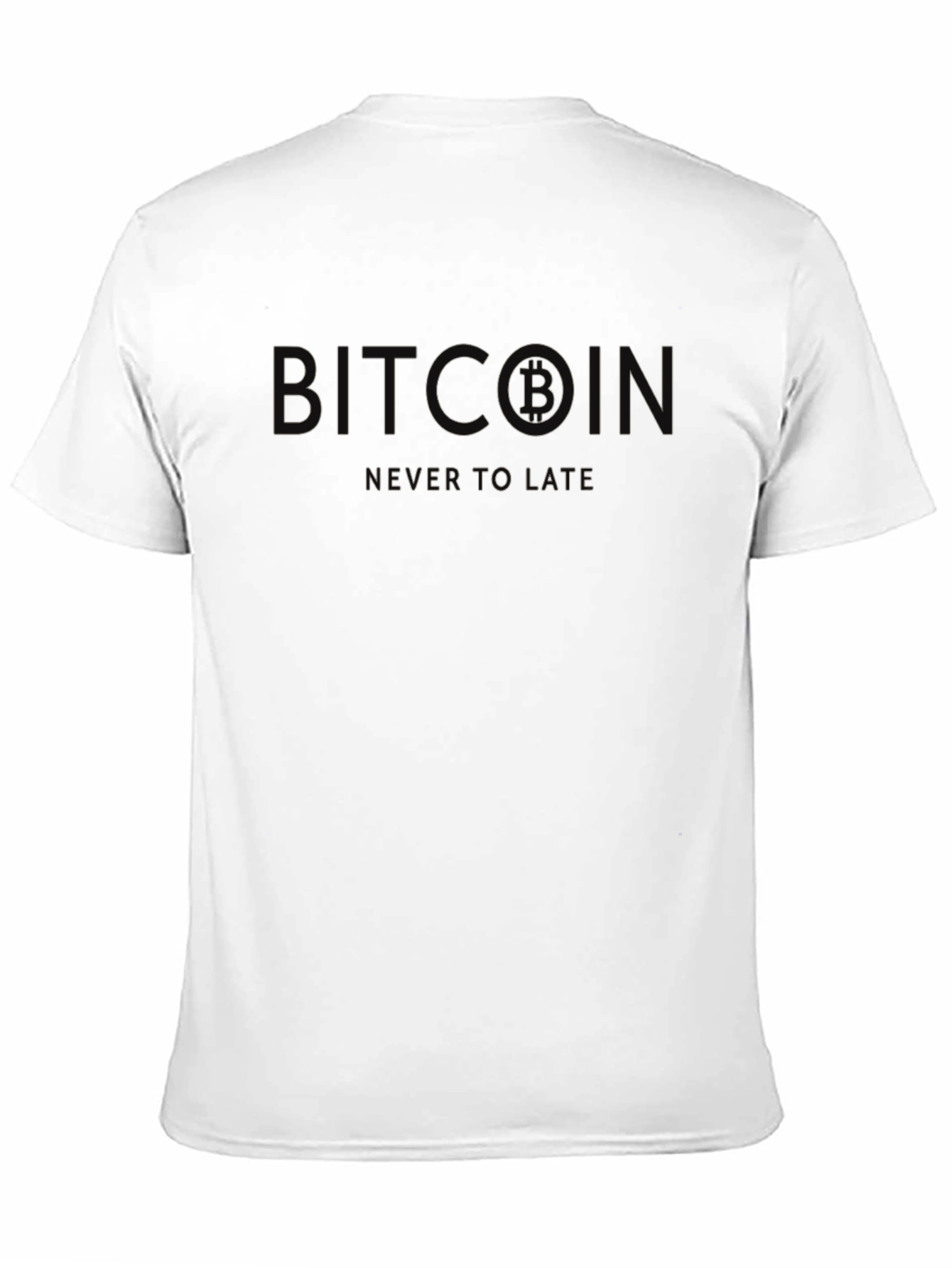 Bitcoin Never Too Late Black T-Shirt