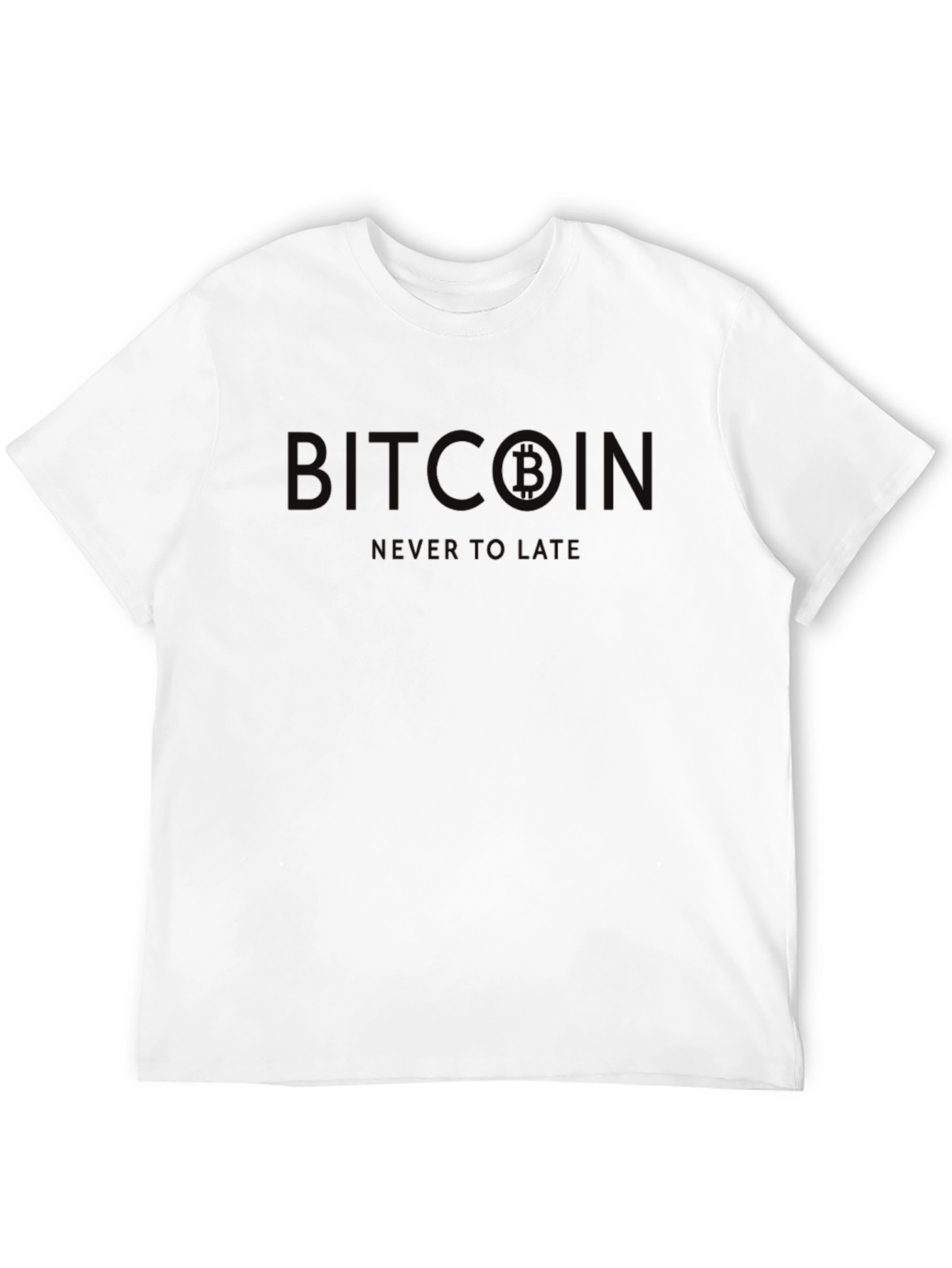 Bitcoin Never Too Late Black T-Shirt