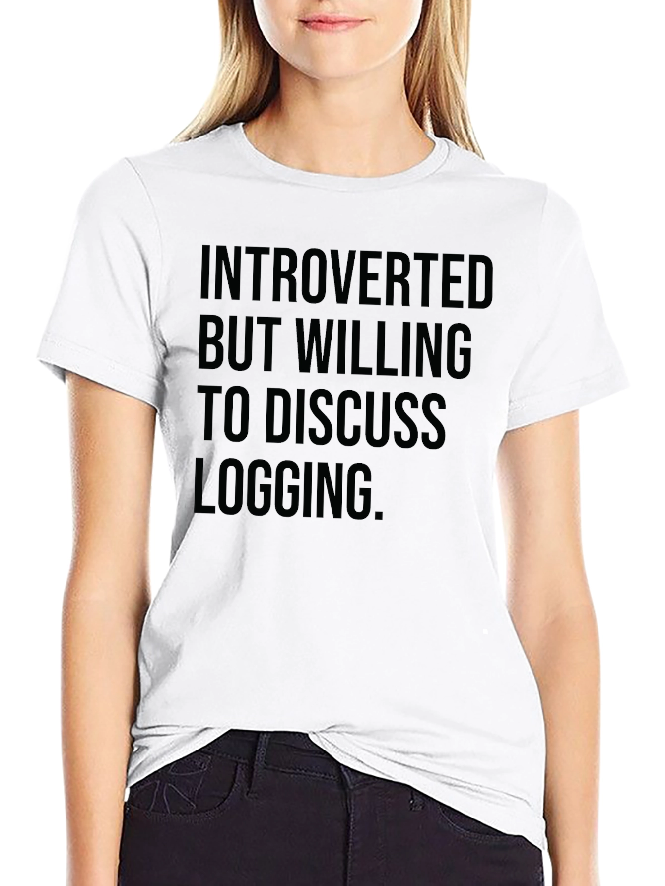 Introverted Logging Tee - Funny Sarcastic T-Shirt